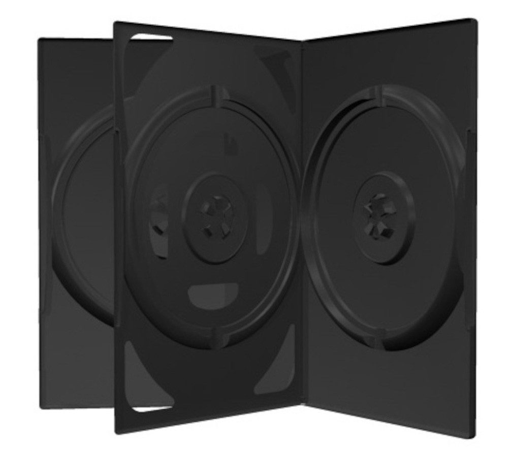 DVD-Hülle 5 DVD CD Hüllen 3fach 3er-DVD-Box schwarz