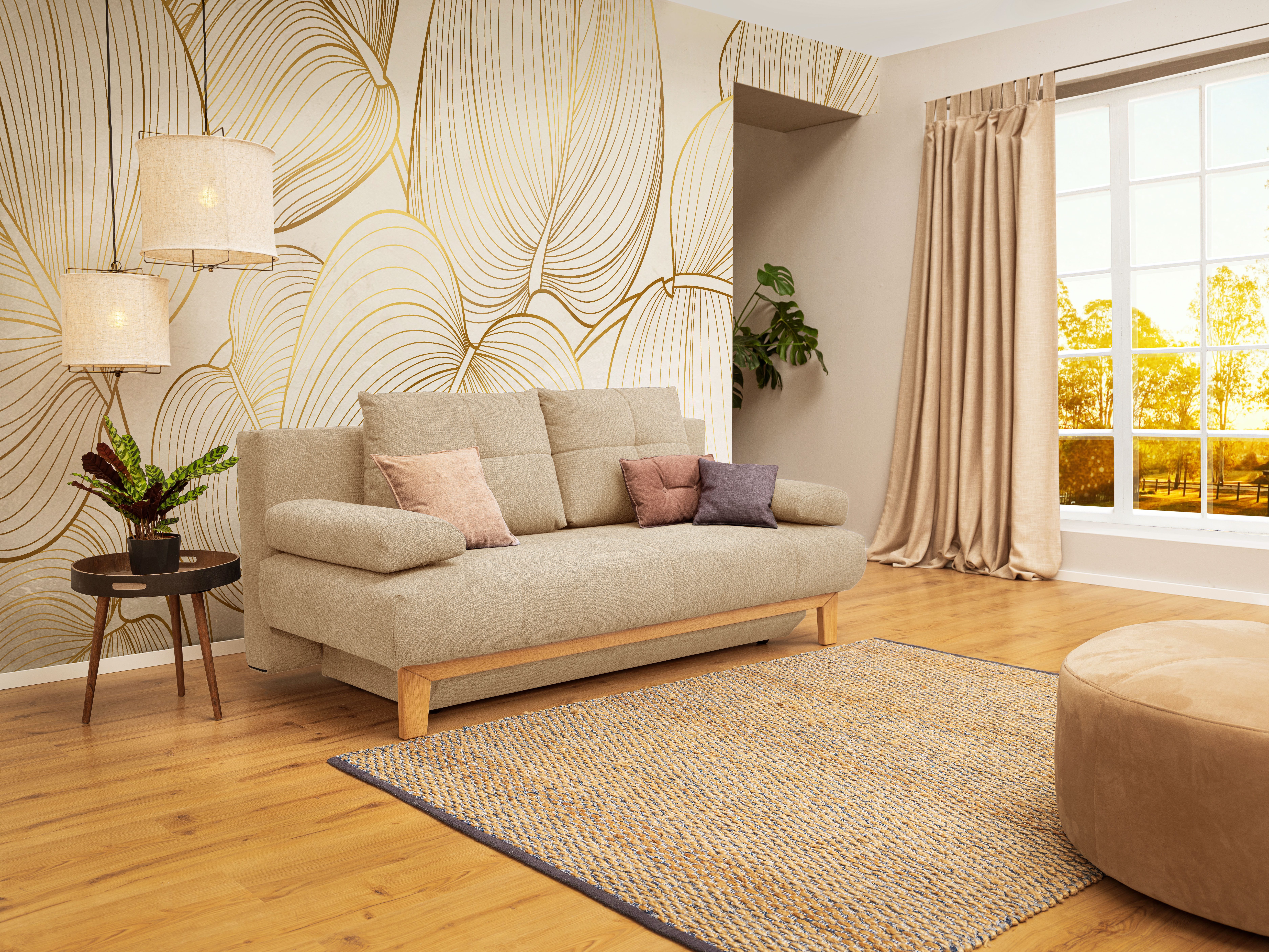 alina Schlafsofa Ama, mit Bettfunktion und Stauraum