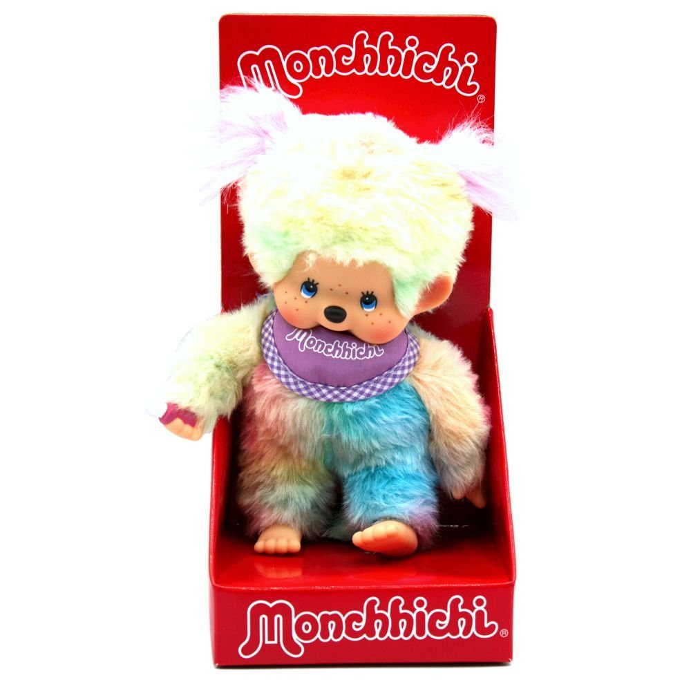 Monchhichi Plüschfigur Mädchen Batik-Style 20 cm Monchhichi Puppe mit lilaf günstig online kaufen