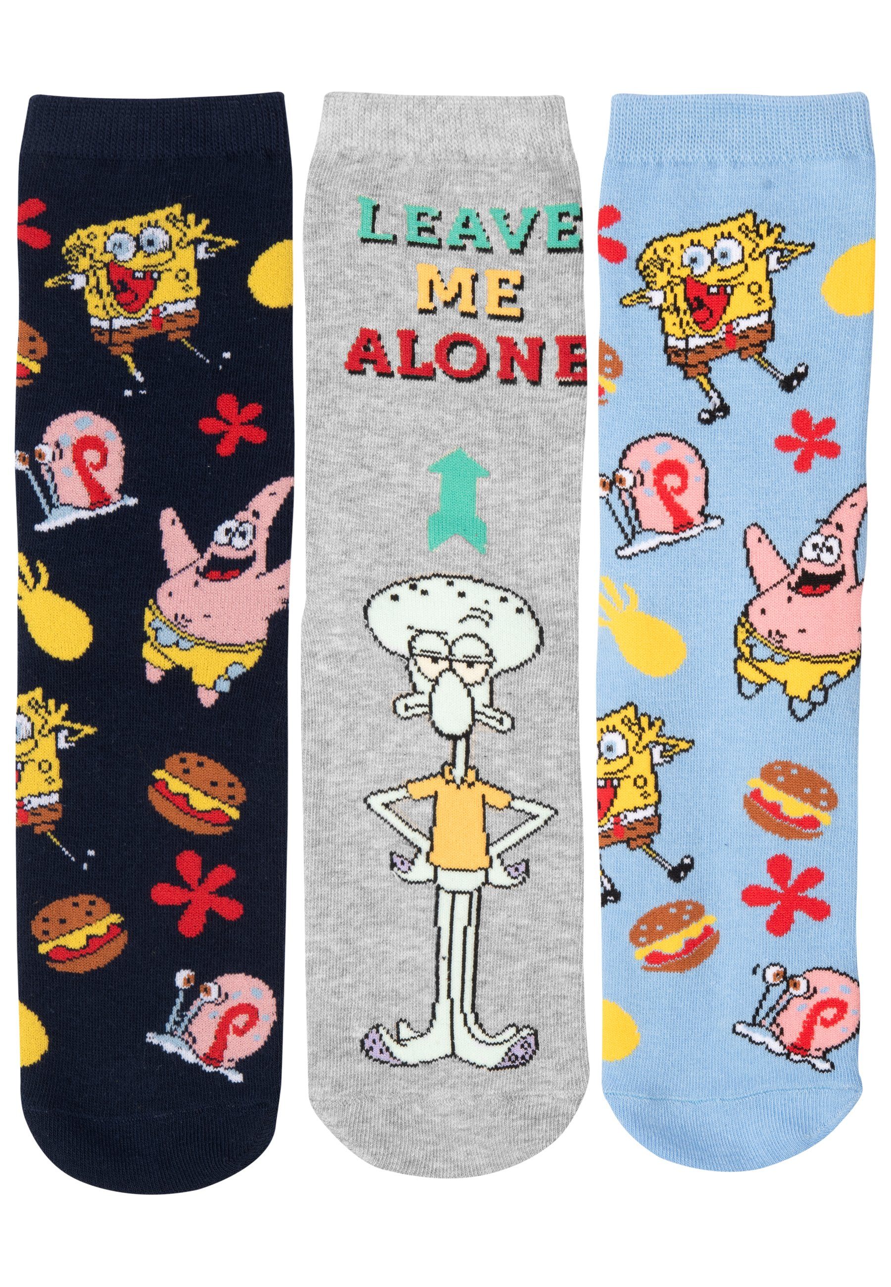 United Labels® Socken Spongebob Schwammkopf - verschiedene Motive im 5er-Pack – Bild 3 von 4