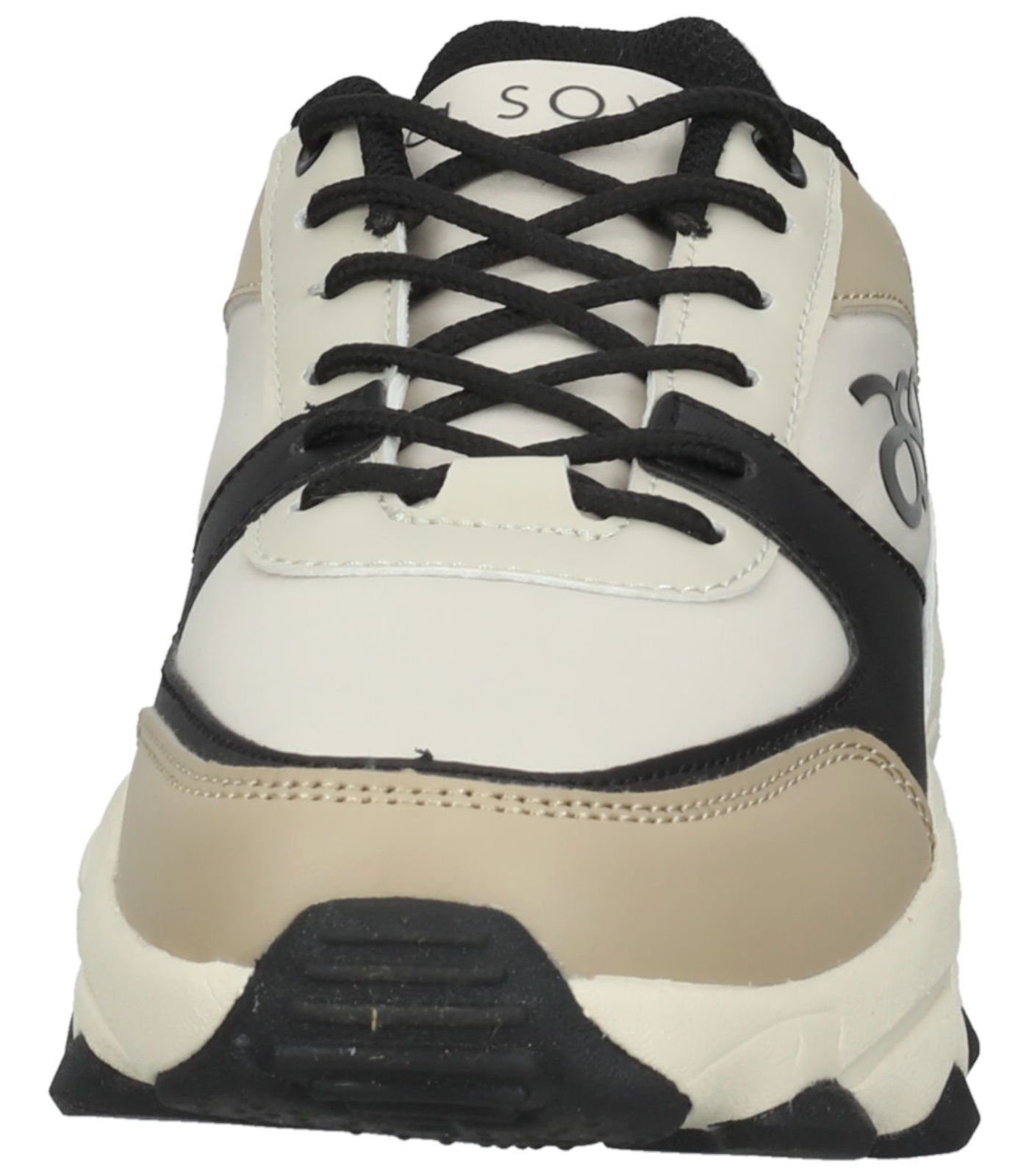 Lederimitat Plateausneaker Schwarz soyi Sneaker a. Beige