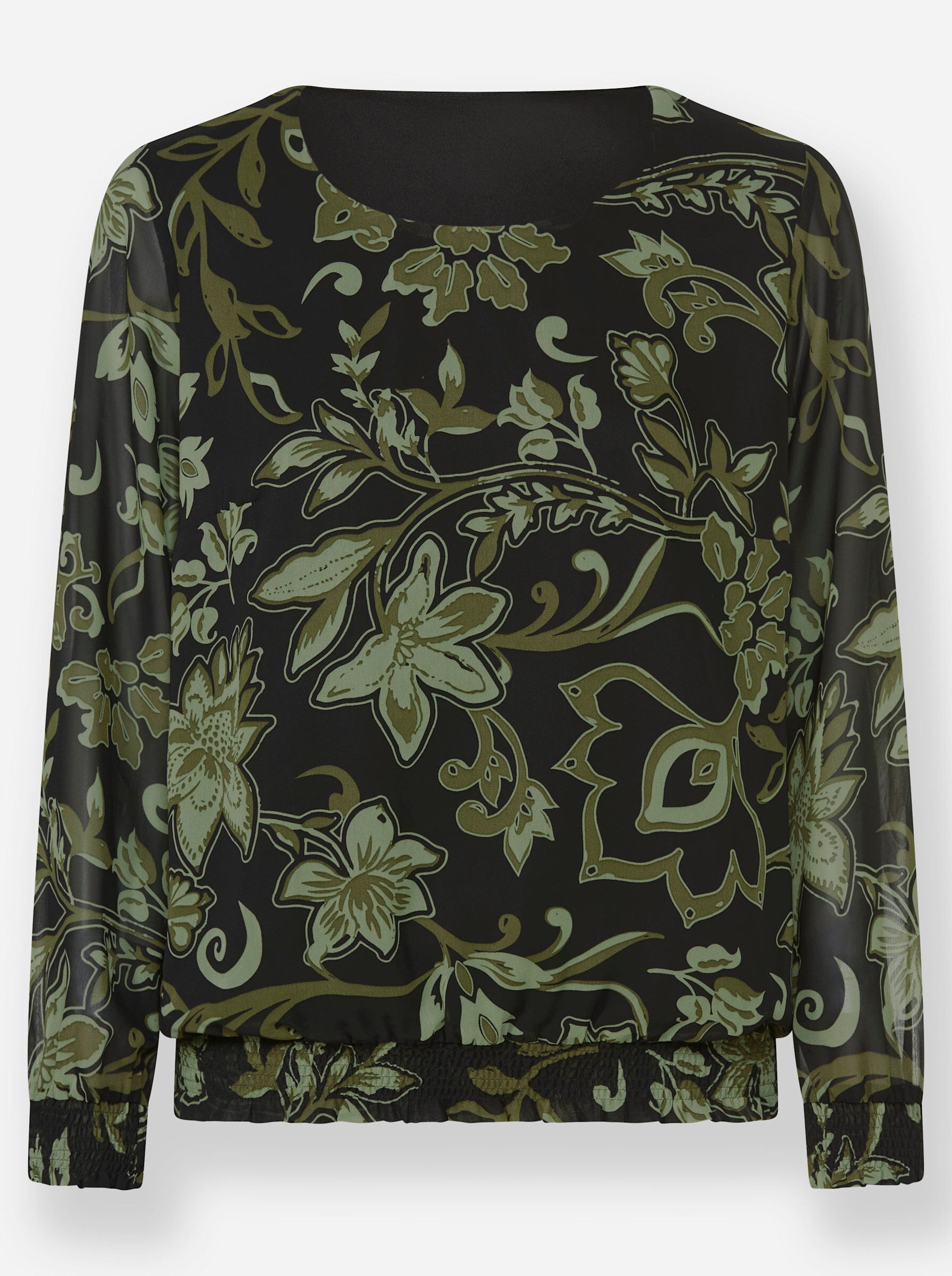 Witt Klassische Bluse Georgette-Bluse Langarm
