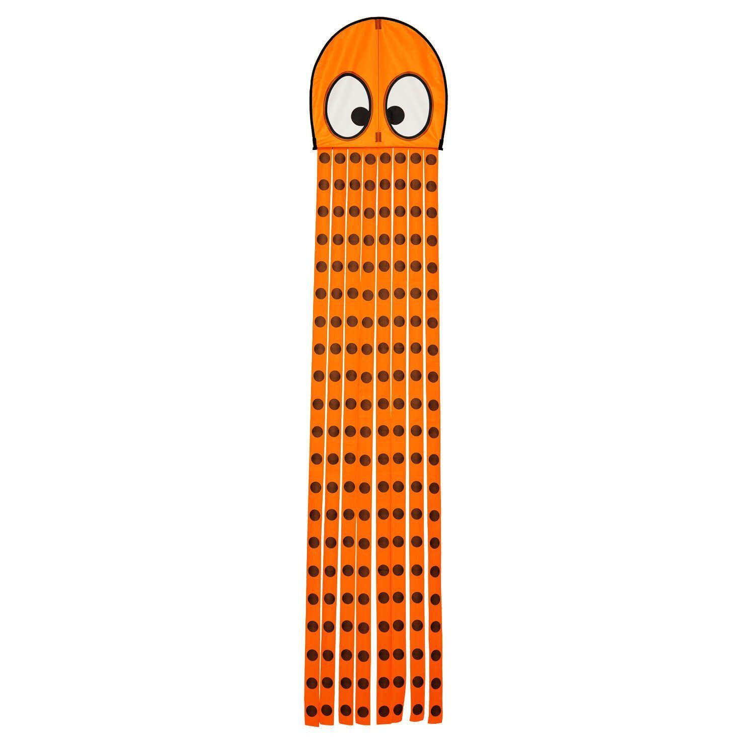 Wolkenstürmer Flug-Drache Olli Octopus Kinderdrachen - Oktopus Flugddrachen, Kraken Design, (Oktopus Flugdrachen für Kinder (orange) mit 40m Drachenschnur, 1-tlg), Kinderdrachen Olli Oktopus ab 3 Jahre (orange)