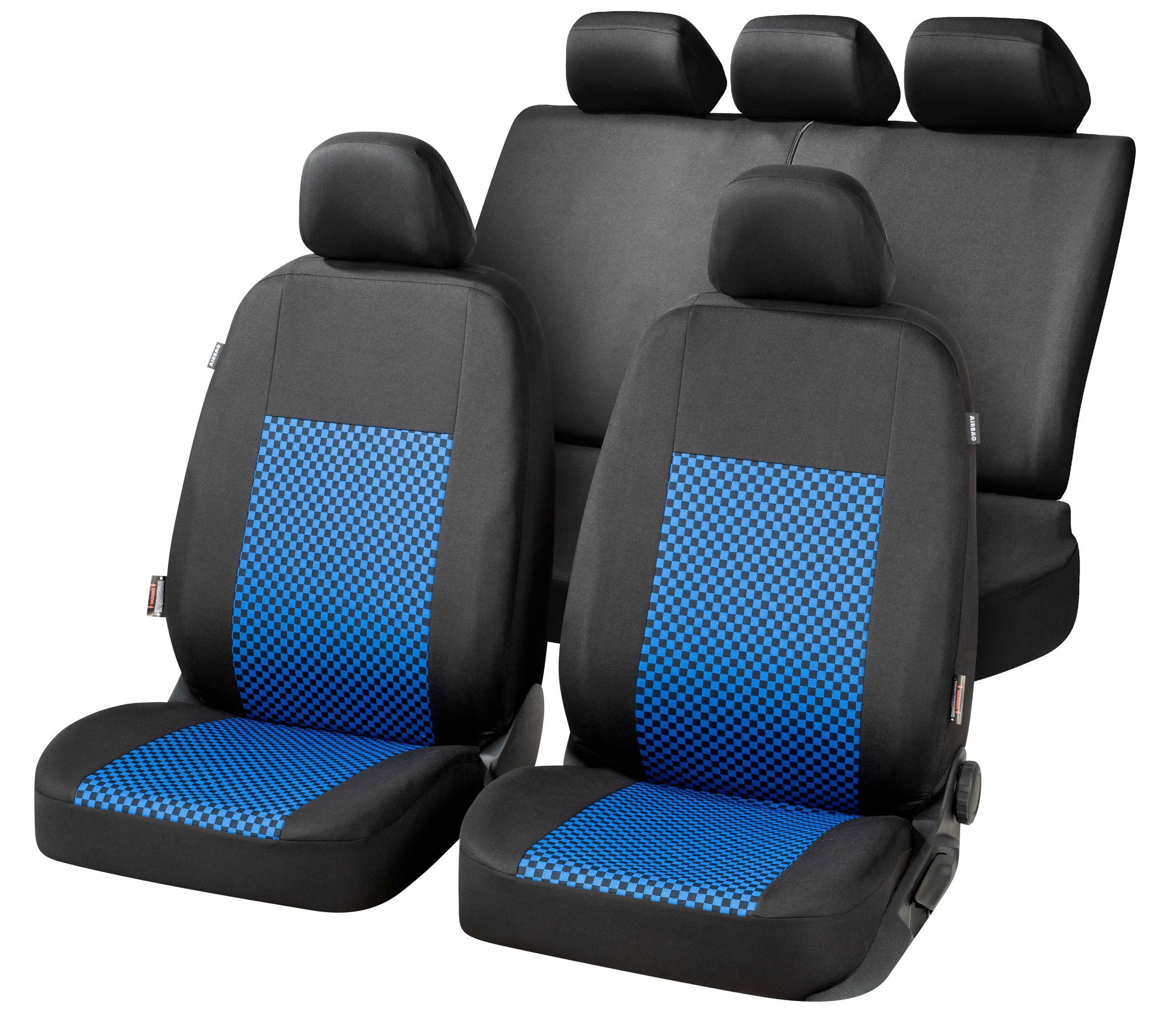 CarComfort Autositzbezug Autositzbezug Arran, 2 Vordersitzbezüge 2tlg, 1 Rücksitzbezug 3tlg, 5 Kopfstützenbezüge, 12-tlg.