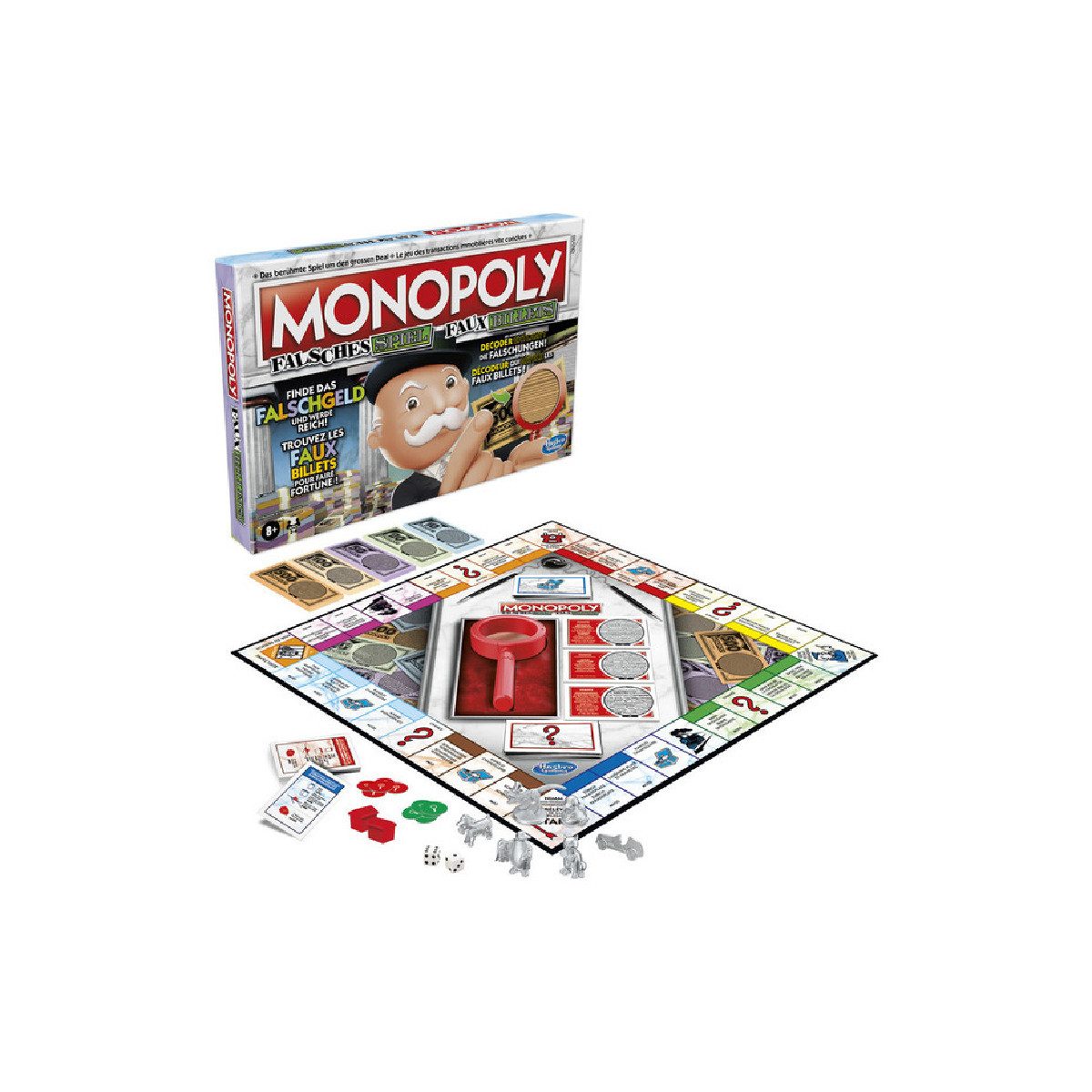 Hasbro Spiel Monopoly Falsches Spiel, Brettspiel, Zweisprachige Ausgabe: Deutsch & Französisch