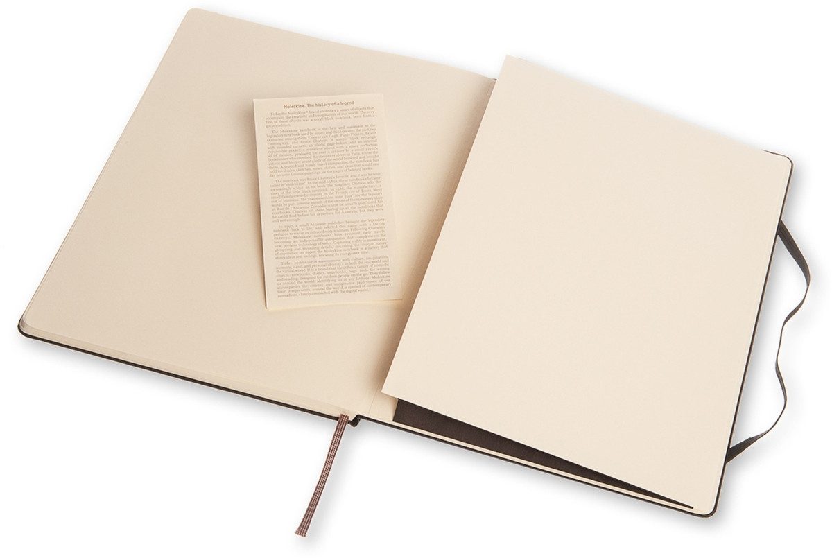 Notizbuch Notizbuch XL 19x25cm blanko Hardcover 96 Blatt schwarz
