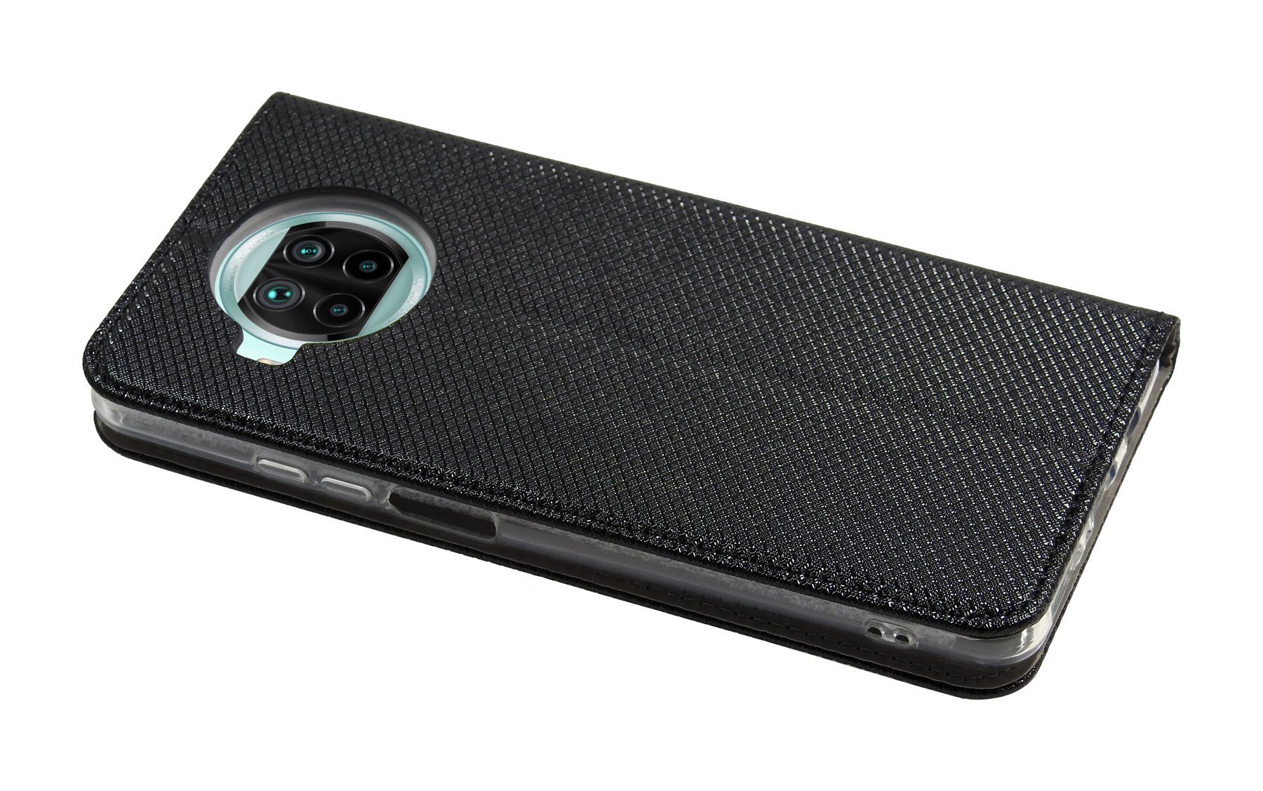 cofi1453 Smartphone-Hülle cofi1453 Buch Tasche "Smart" für XIAOMI MI 10T LITE Handy Hülle Etui Brieftasche Schutzhülle mit Standfunktion, Kartenfach Schwarz
