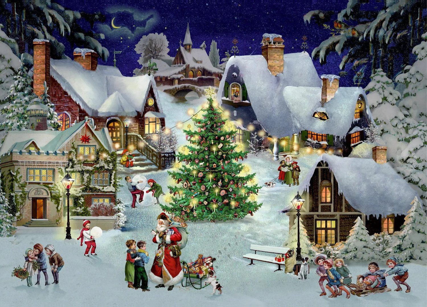 Coppenrath Пазлы Пазлы - Weihnachten im Dorf, 1000 Пазлыteile