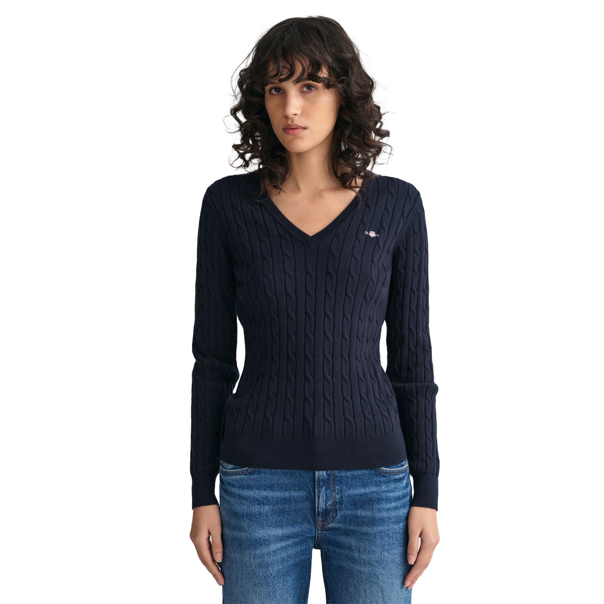 Gant Sweater Damen Strickpullover Baumwolle