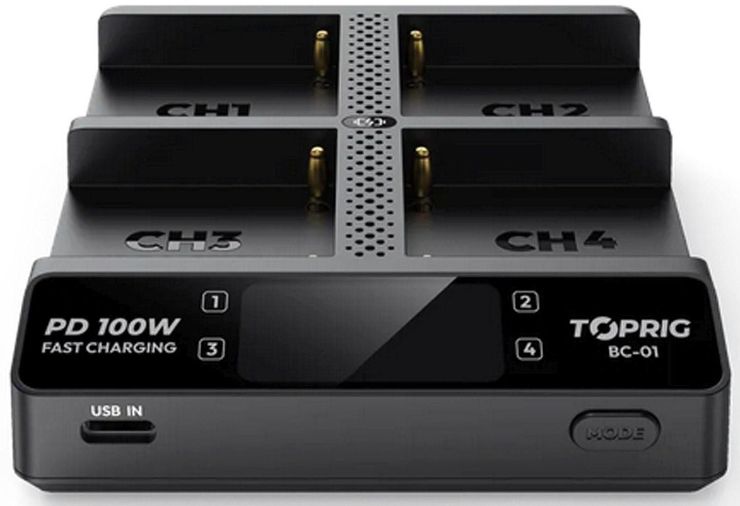 Accsoon Toprig 100W 4-Bay NP-F Fast Charger Akku