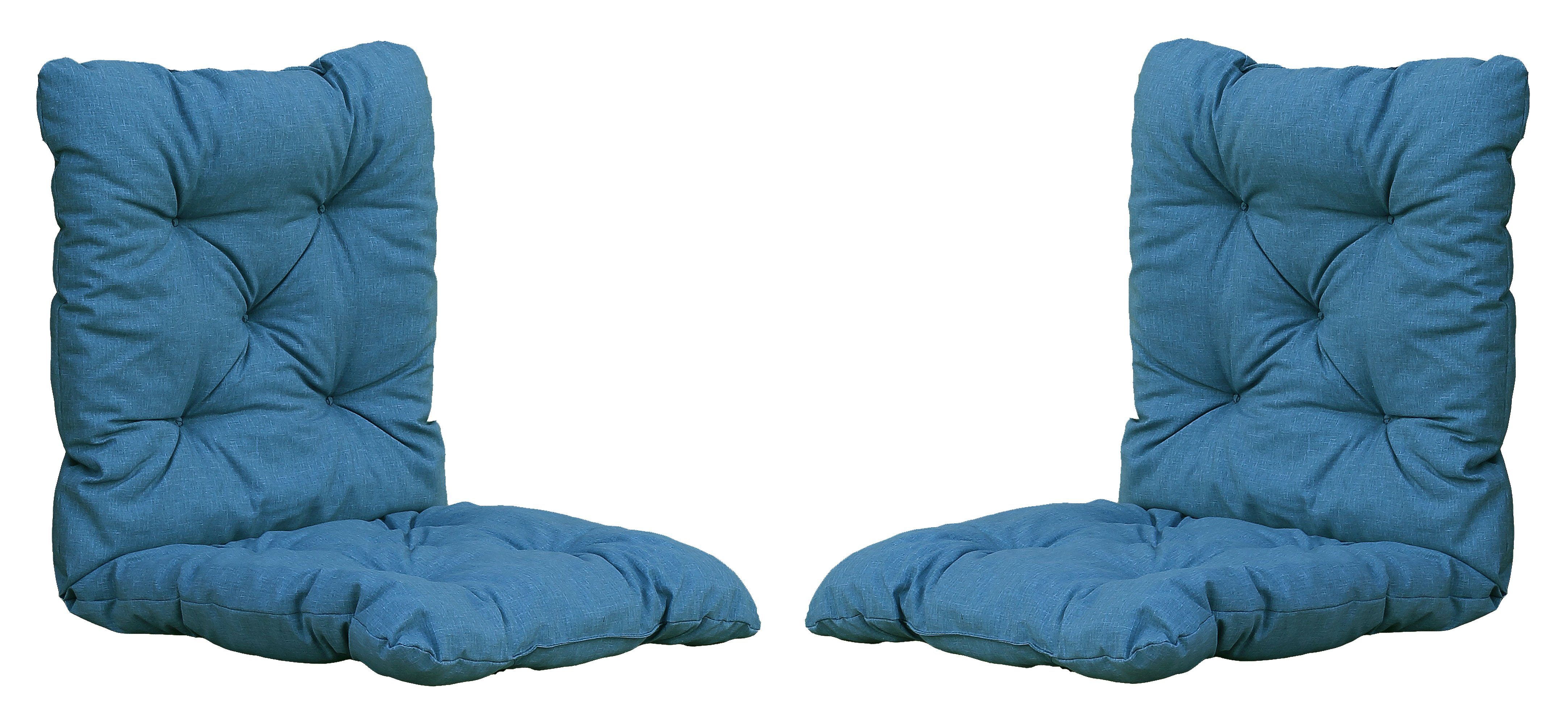 Home Feeling Sitzkissen 2er Set Auflagen, Kissen, ca. 98 x 50 x 8cm