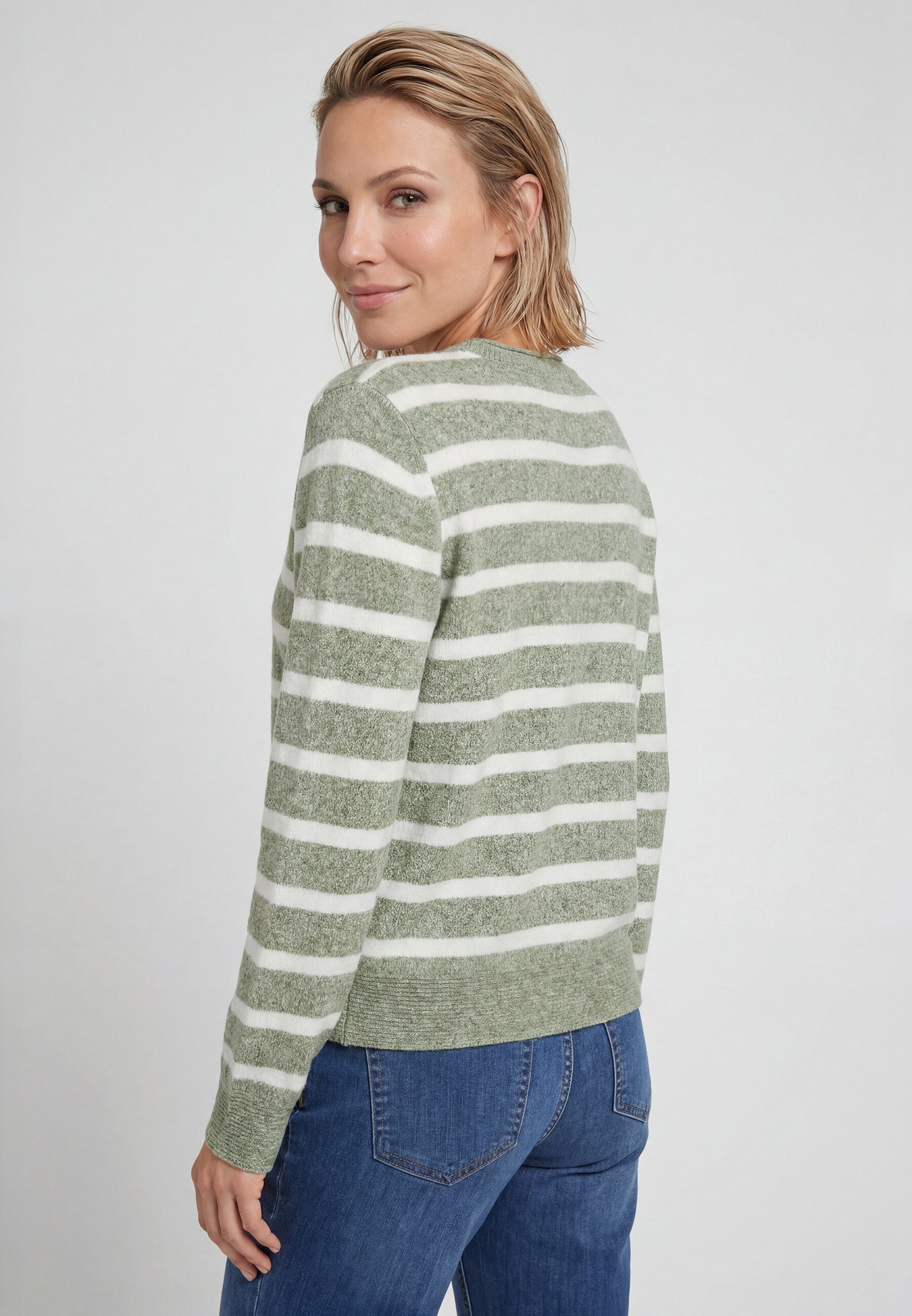 Olsen Strickpullover Pullover mit Streifenmuster