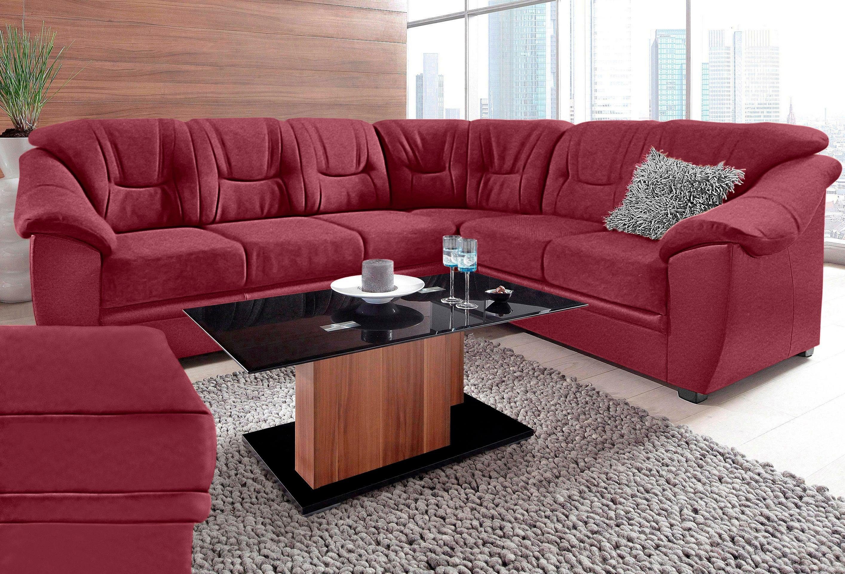 sit&more Ecksofa Savona L-Form, B: 262 cm, optional Bettfunktion, Federkern günstig online kaufen