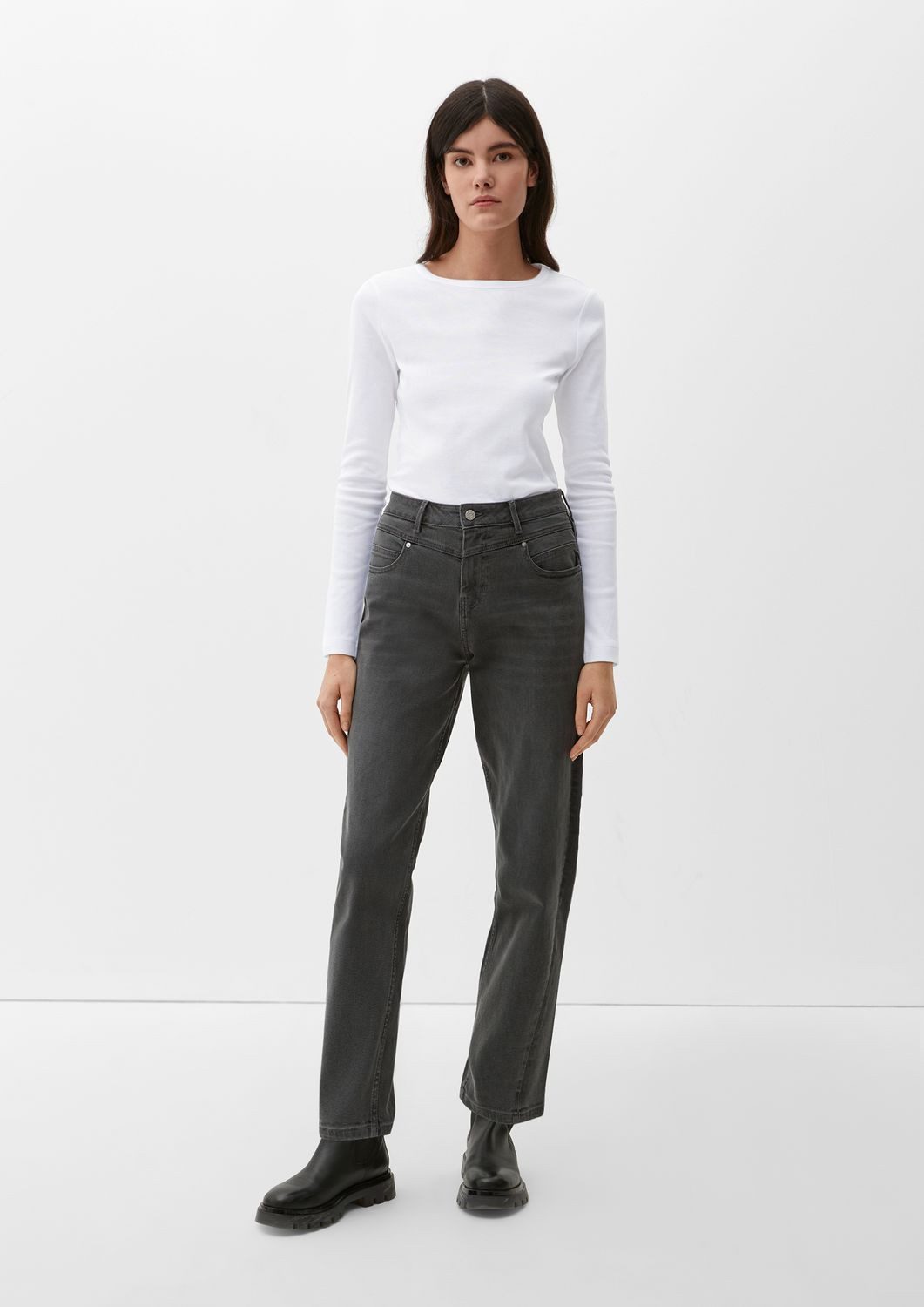 s.Oliver Longsleeve Longsleeve (2-tlg) langarm, Rundhals-Ausschnitt, 2er Pack