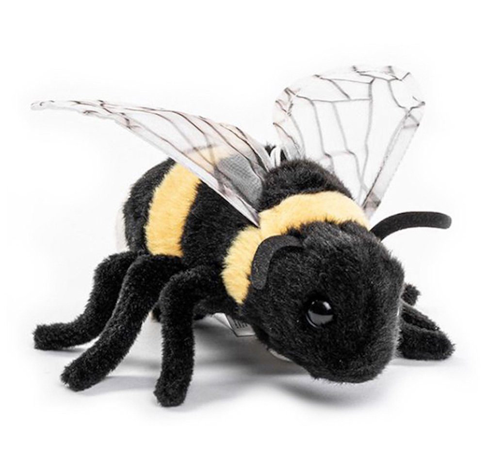 Uni-Toys Kuscheltier Hummel - 16 cm (Länge) - Plüsch-Insekt, Biene - Plüschtier, zu 100 % recyceltes Füllmaterial