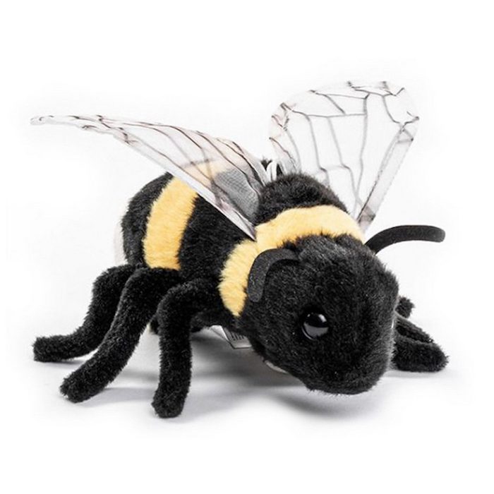 Uni-Toys Kuscheltier Hummel - 16 cm (Länge) - Plüsch-Insekt Biene - Plüschtier zu 100 % recyceltes Füllmaterial