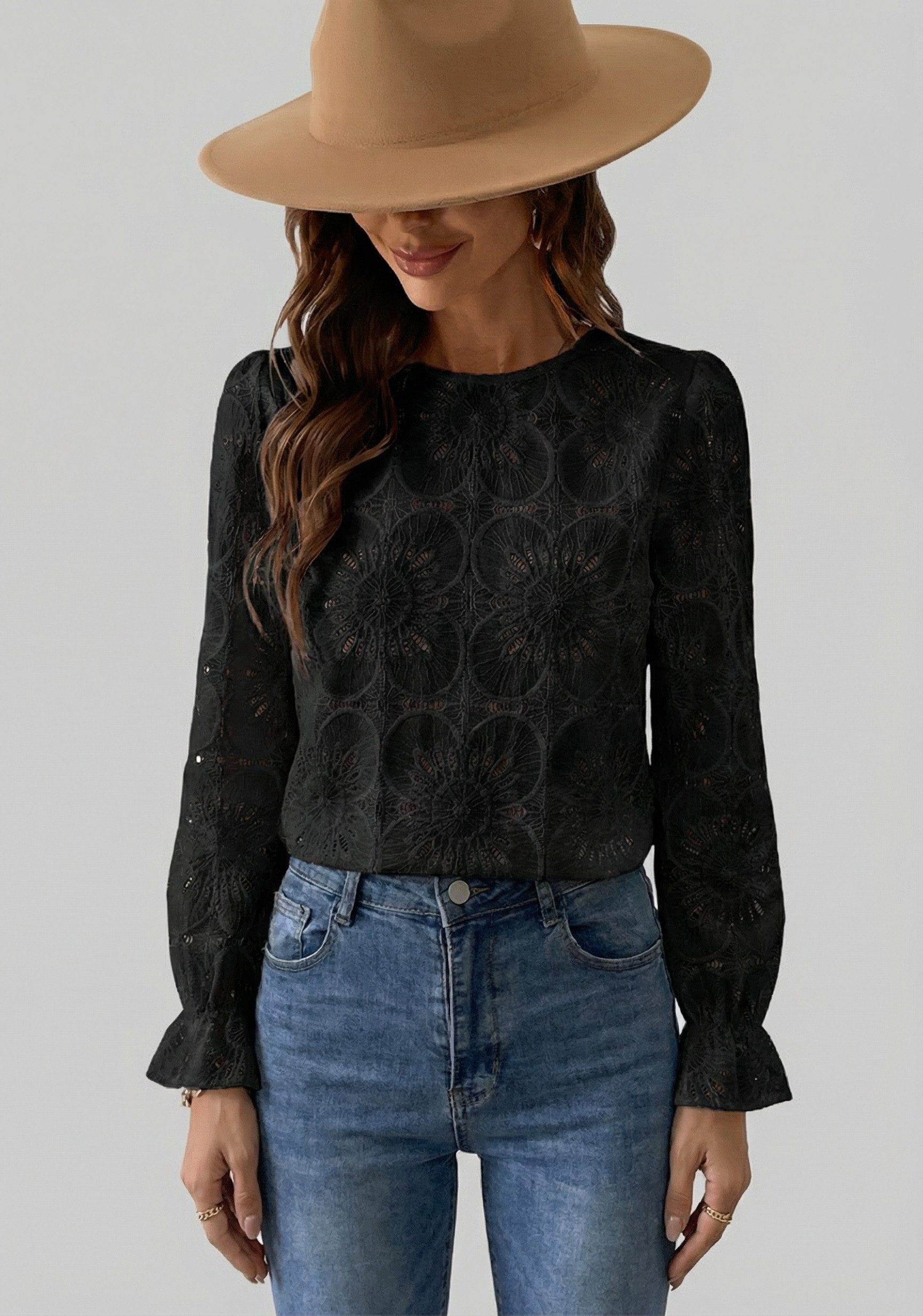 Cupshe Blusentop Romantisches Strick Top aus Spitze günstig online kaufen