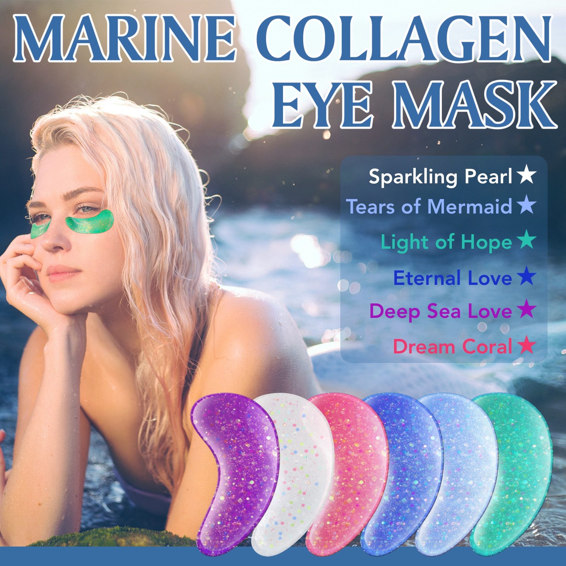 P-Beauty Cosmetic Accessories Augenmaske Anti-Aging Augenpads mit Kollagen Hyaluronsäure Algenextrakt 18 Paar, 1-tlg., Augenschatten, Falten, Fatigue/Müdigkeit, Flüssigkeitszufuhr