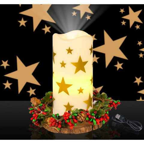 Homewit Weihnachtsbaum Topper beleuchtet, LED Baumspitze Projektor LED-Beamer