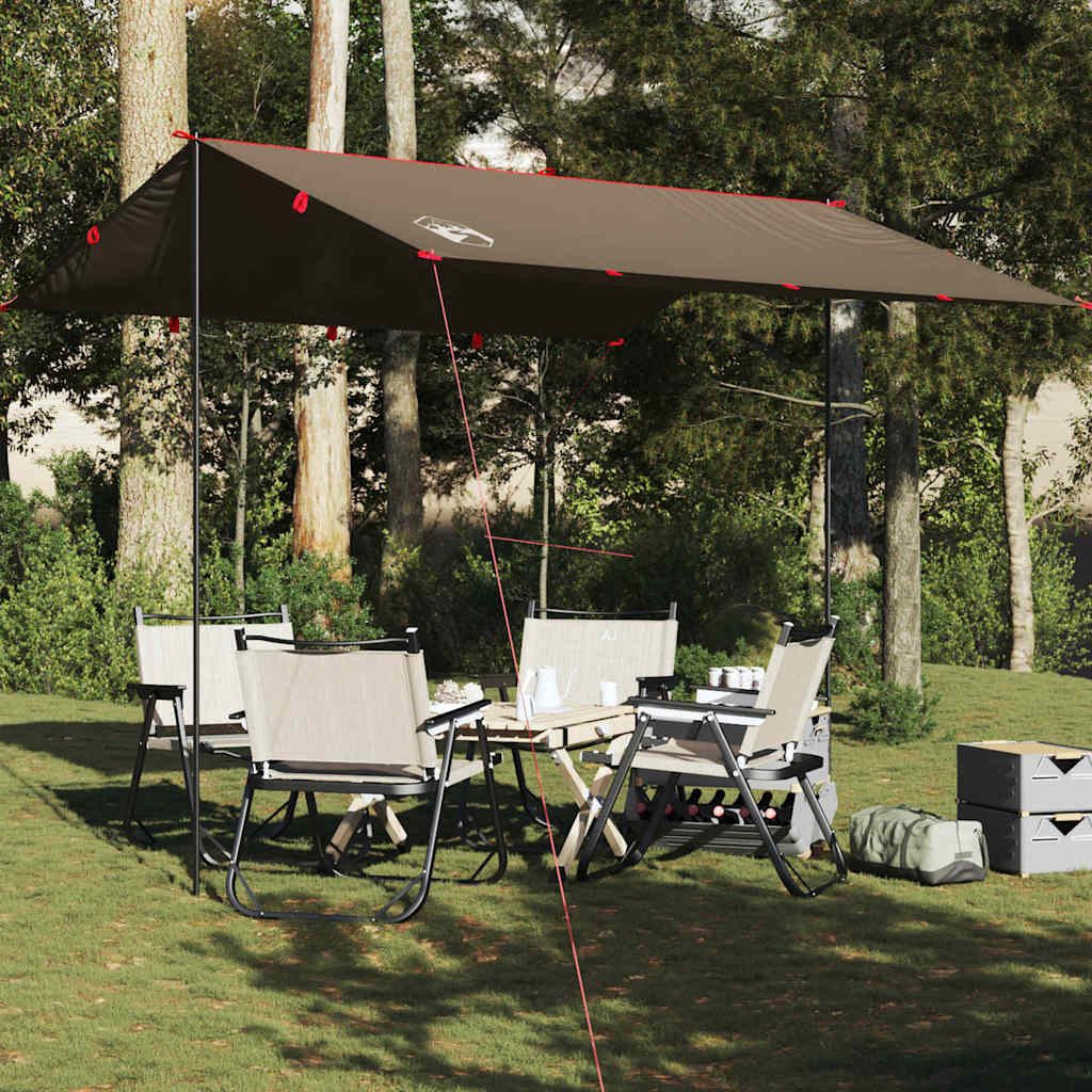 vidaXL Tarp-Zelt Tarp Braun 306x306 cm Wasserdicht, (1 tlg)