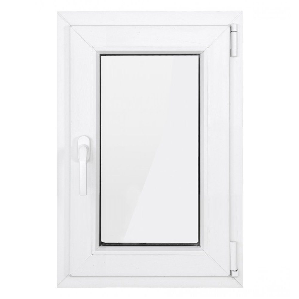 SN DECO GROUP Kellerfenster 1 Flügel 600x900 Dreh-Kipp 2-fach Verglasung weiß 70 mm Profil, (Set), RC2 Sicherheitsbeschlag, Hochwertiges 5-Kammer-Profil