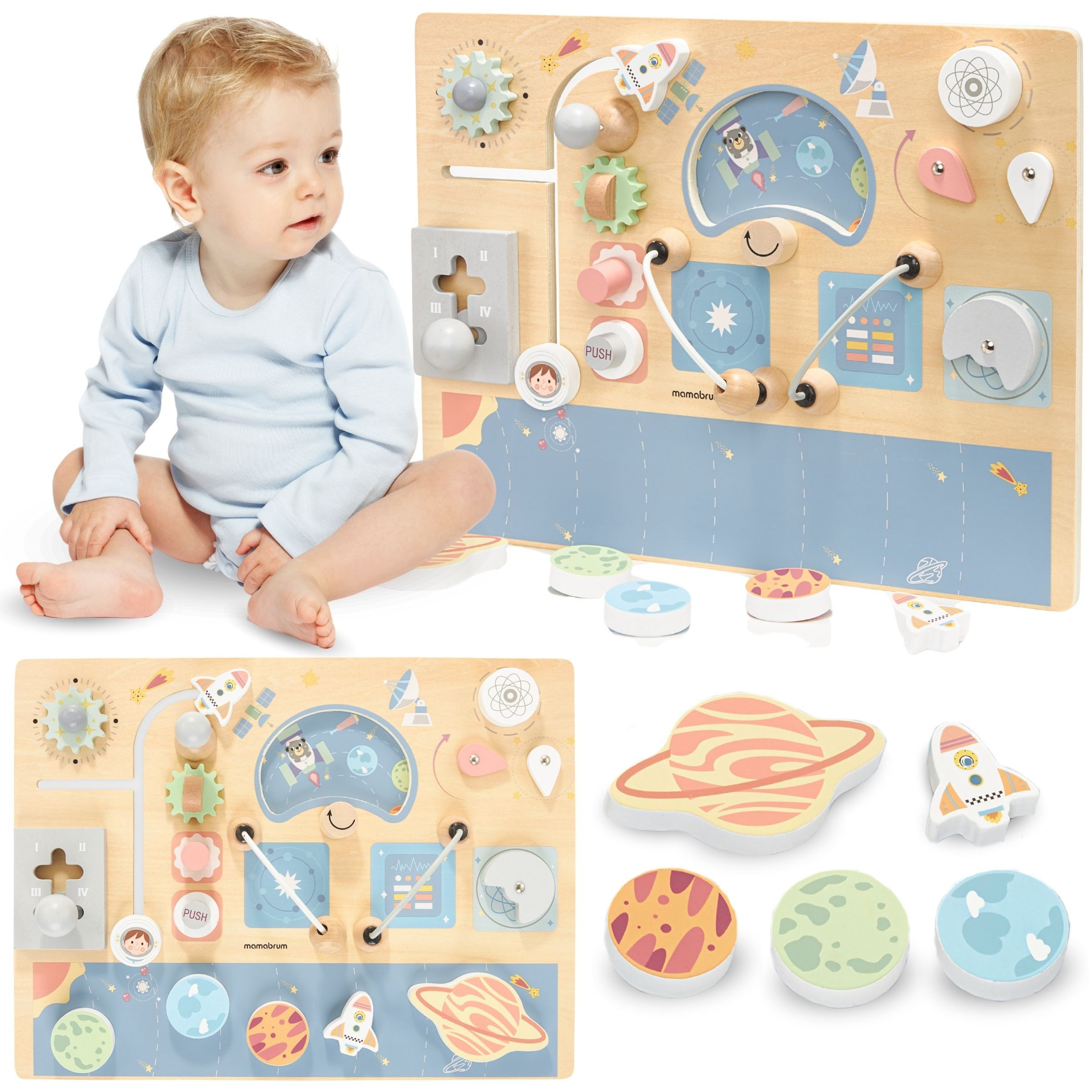 Mamabrum Lernspielzeug Holz-Spieltafel Kosmos XL - günstig online kaufen