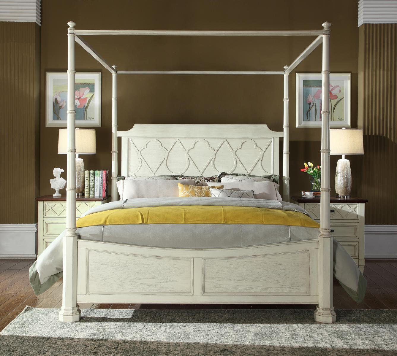 JVmoebel Bett, Himmelbett Echtes Holz Bett Design Luxus Betten Klassische  Schlfzimmer