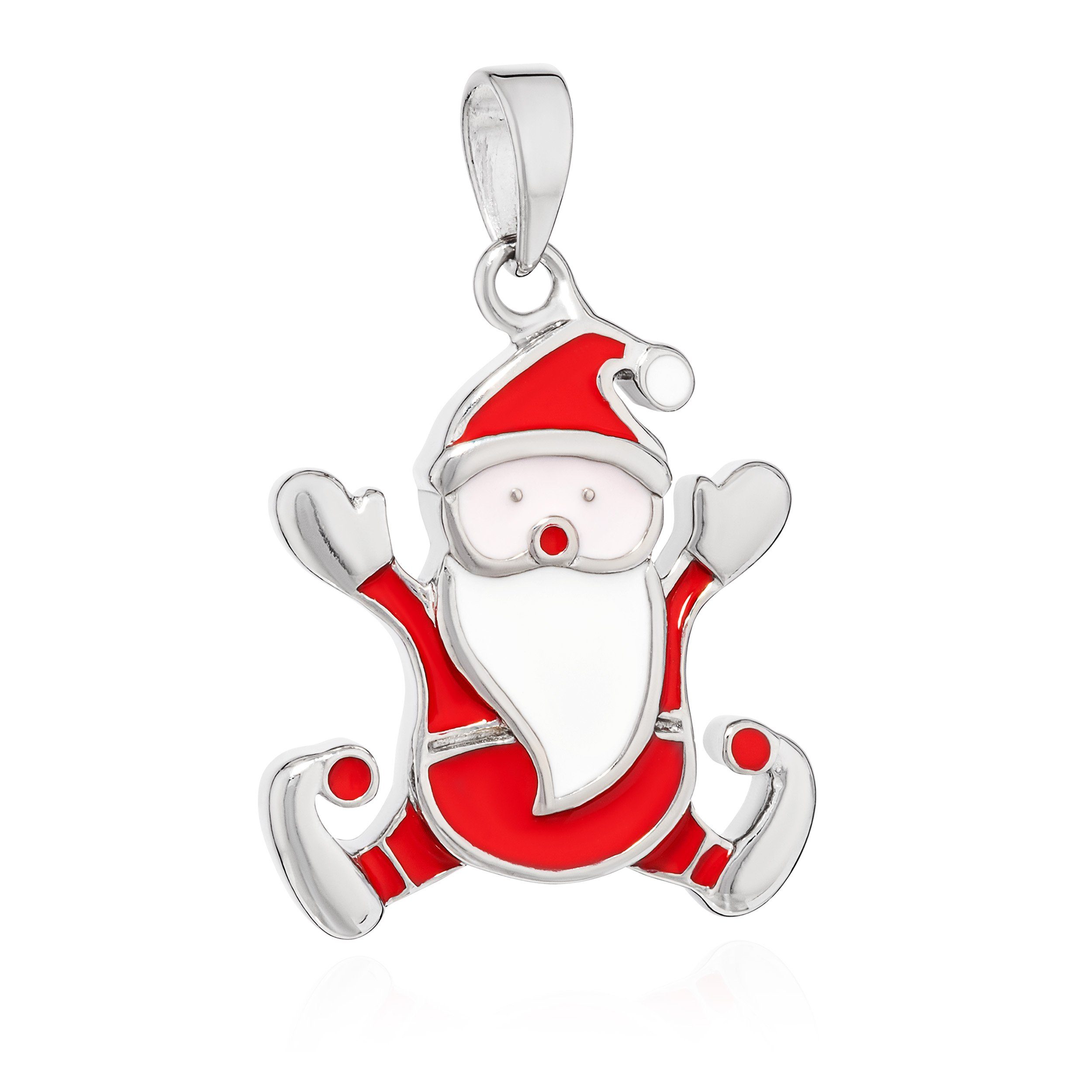 NKlaus Кулоны Кулоны Weihnachtsmann 925 Silber Santa Kinder Schmuckanhänger