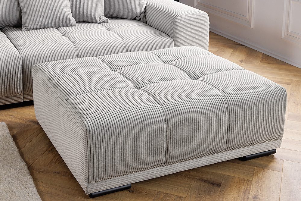 riess-ambiente Fußhocker ELEGANCIA 110cm champagner beige (Einzelartikel, 1 günstig online kaufen