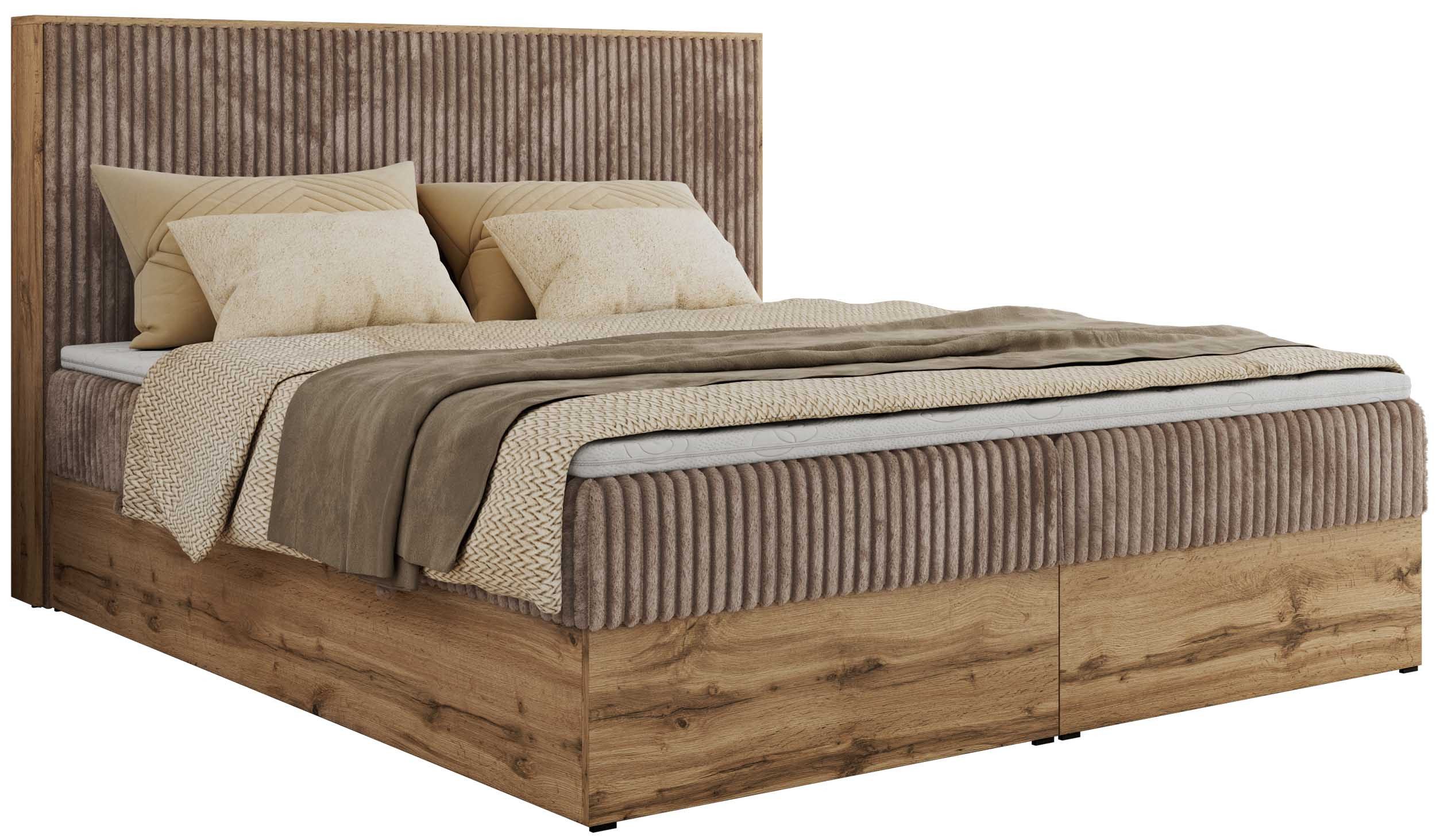 MKS MÖBEL Boxspringbett WOOD CLASSIC (Packung, günstig online kaufen