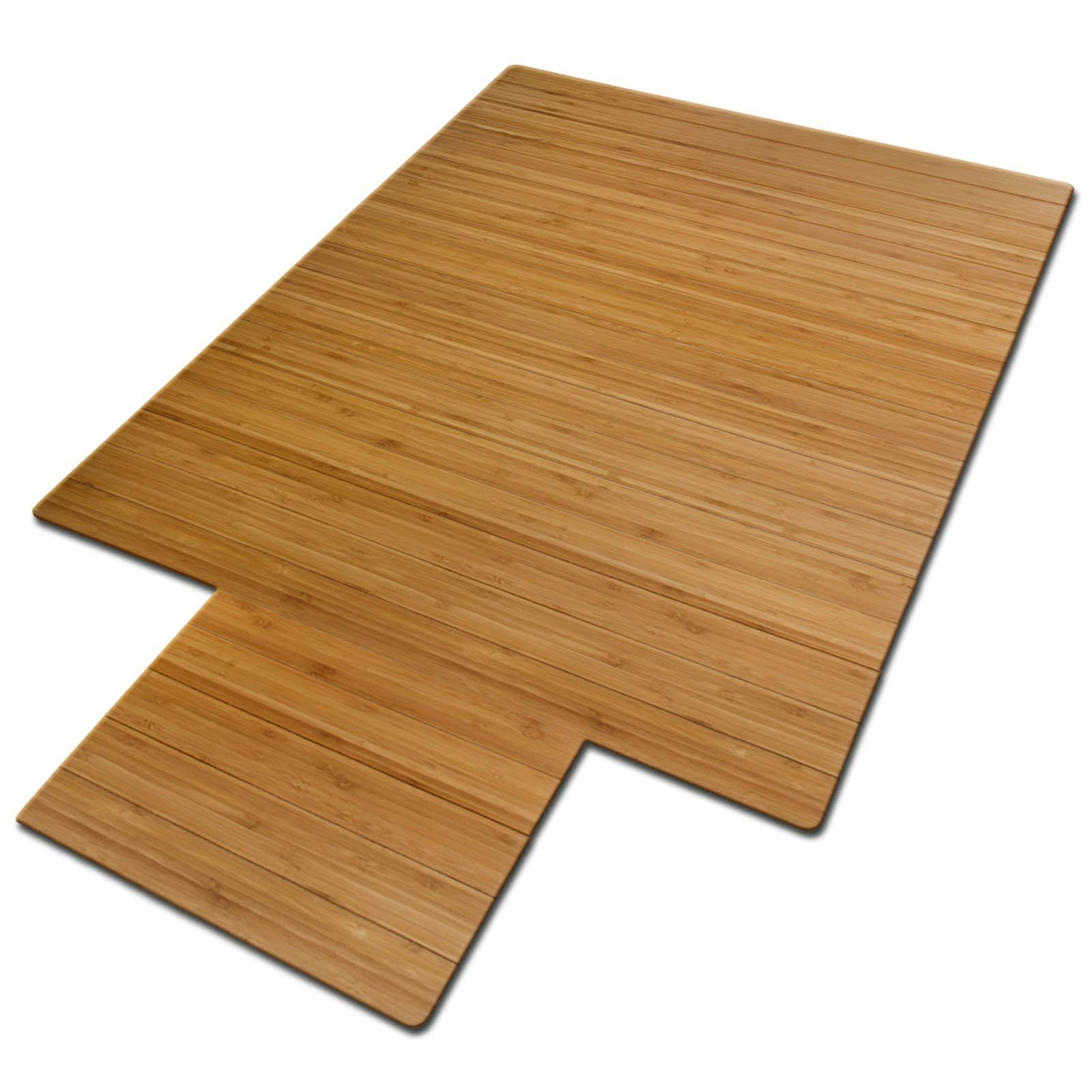 Floordirekt Bodenschutzmatte Bambus für Hartböden, Hellbraun