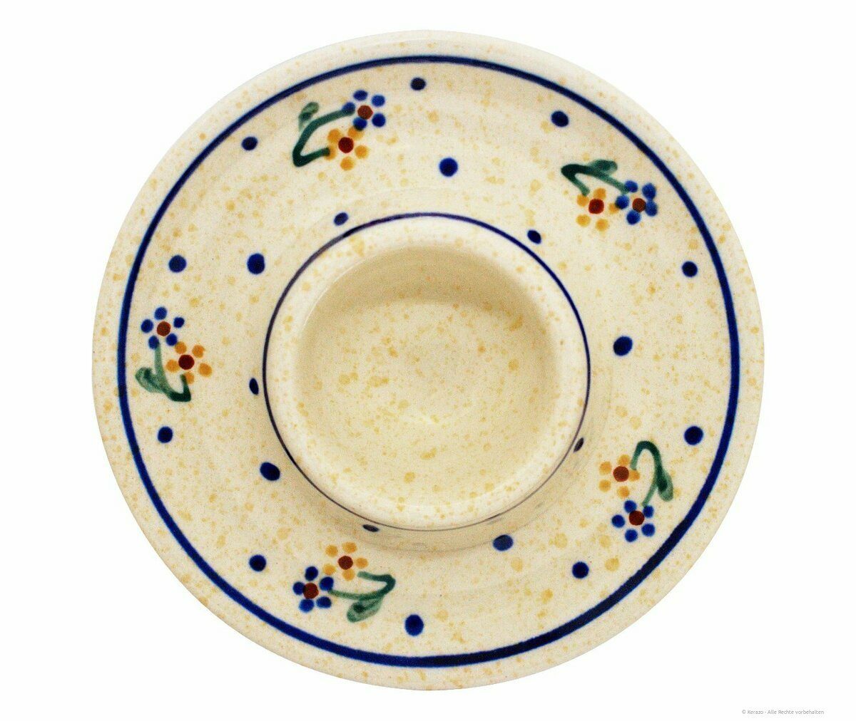 Bunzlauer Keramik Eierbecher Bunzlauer Keramik Eierbecher klassisch flach Ø11,2cm x H2,0cm Dekor111