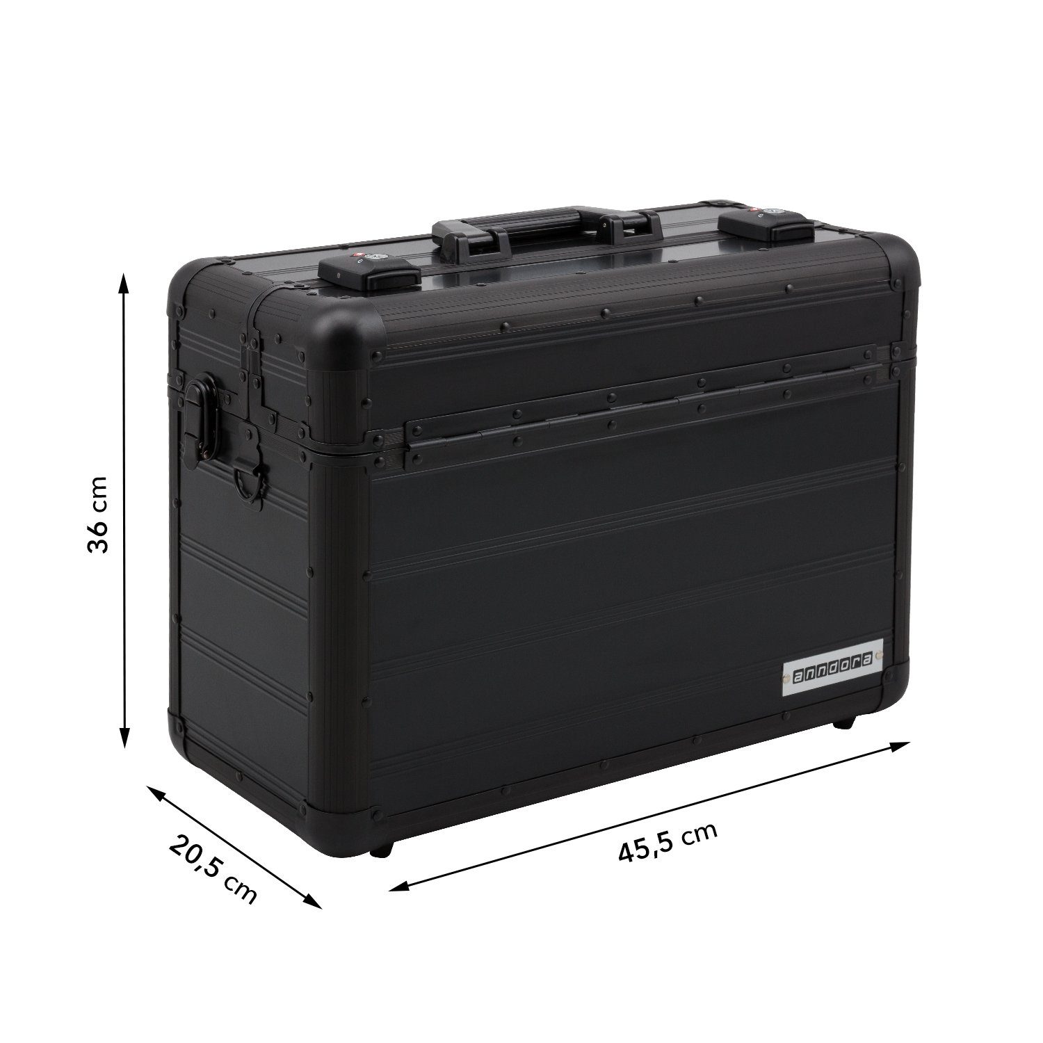 anndora Business-Koffer TSA Schlösser Aluminium Oberfläche, 0 Rollen, mit g günstig online kaufen
