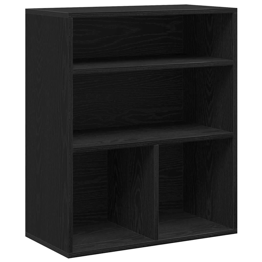 vidaXL Bücherregal Bücherregal Schwarz 60x30x71,5 cm Holzwerkstoff, 1-tlg.