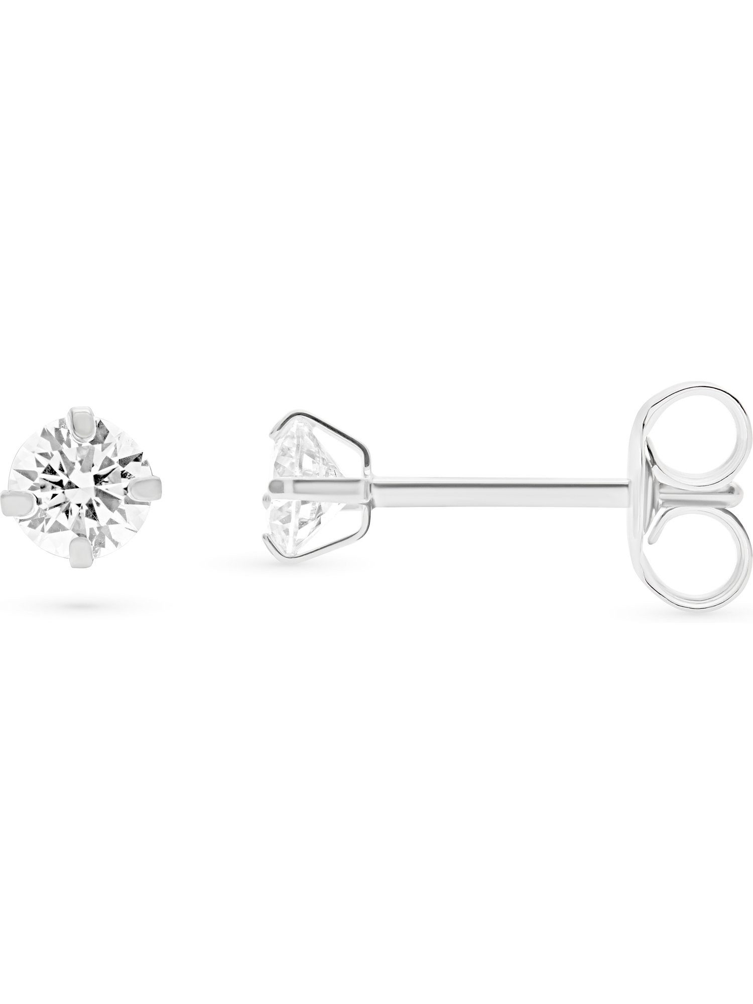 FAVS Paar Ohrstecker FAVS Damen-Ohrstecker 375er Weißgold 2 Zirkonia