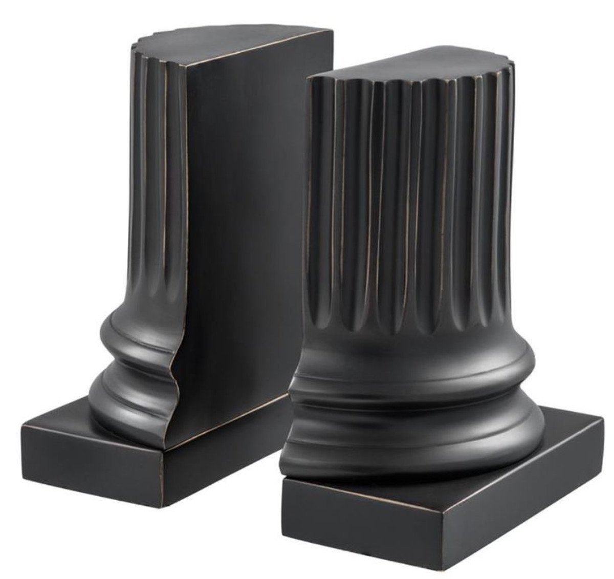 Casa Padrino Buchstütze Подставки для книг 2er Set 15 x 7,5 x H. 18,5 cm - Luxus Wohnzimmer Deko - Bücherstützen