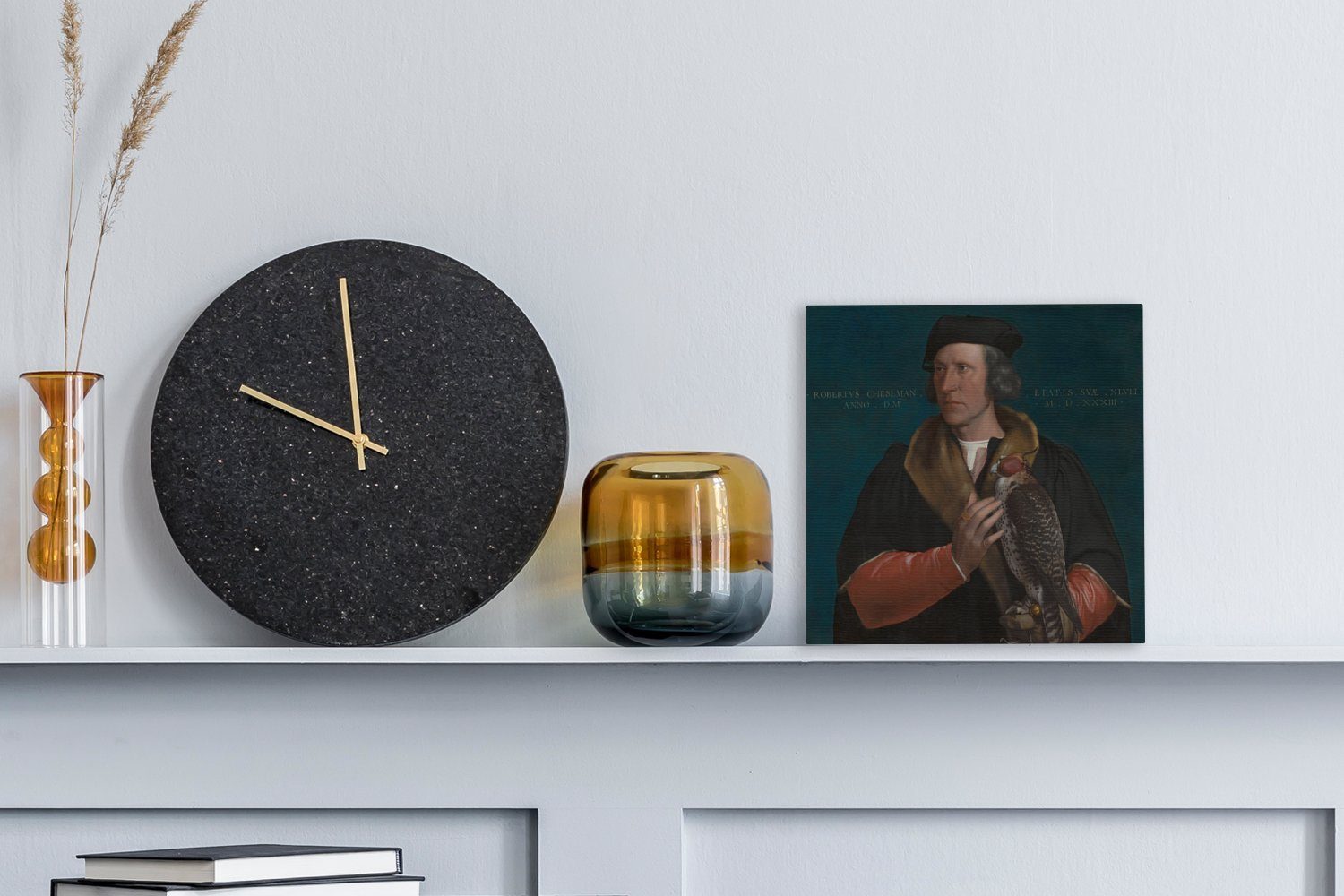 von Bilder (1 OneMillionCanvasses® von Porträt Hans Jüngeren, Leinwandbild Wohnzimmer Gemälde St), Schlafzimmer für - Robert Holbein Cheseman dem Leinwand