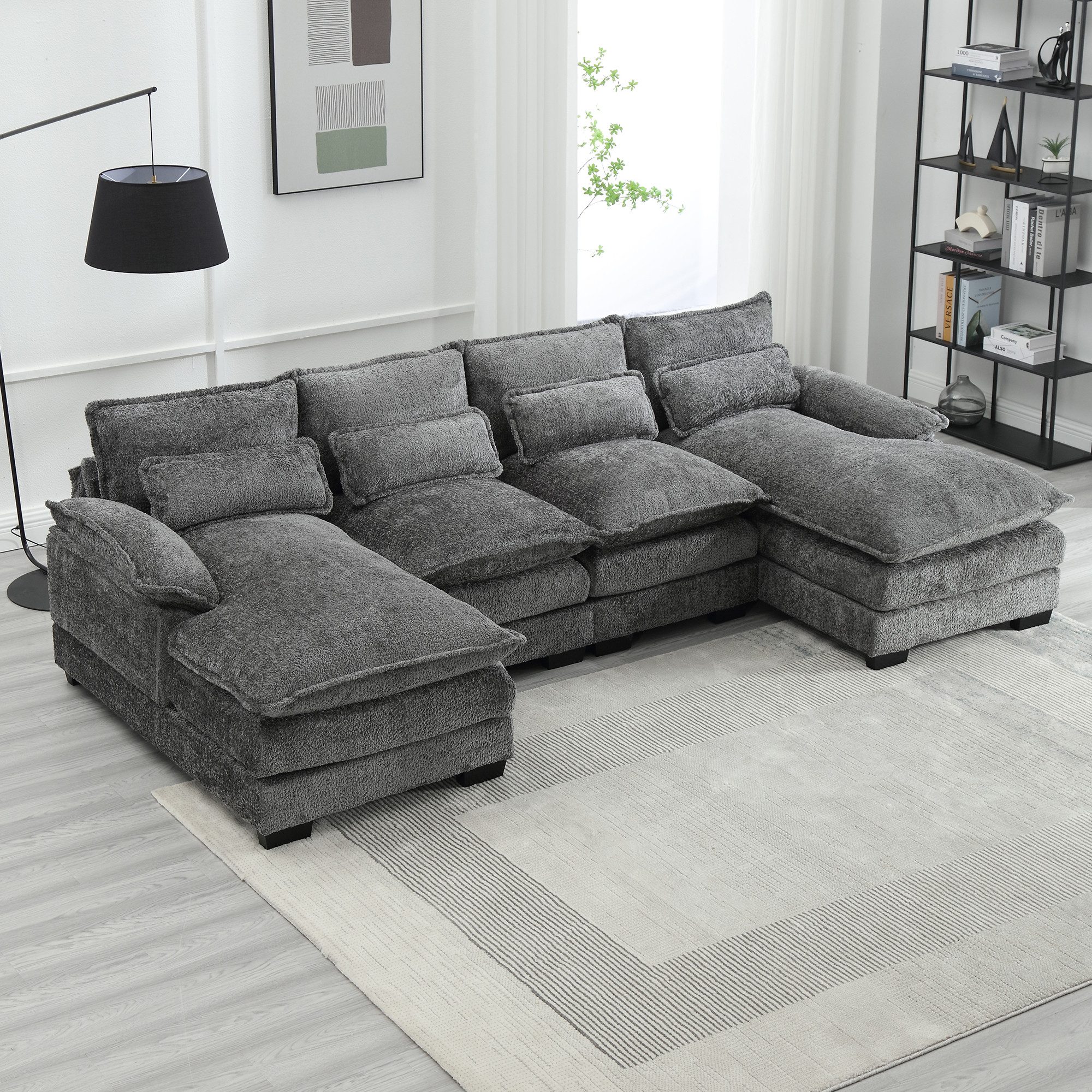 KLAM HOME Sofa Modernes U-förmiges 4-Sitzer günstig online kaufen