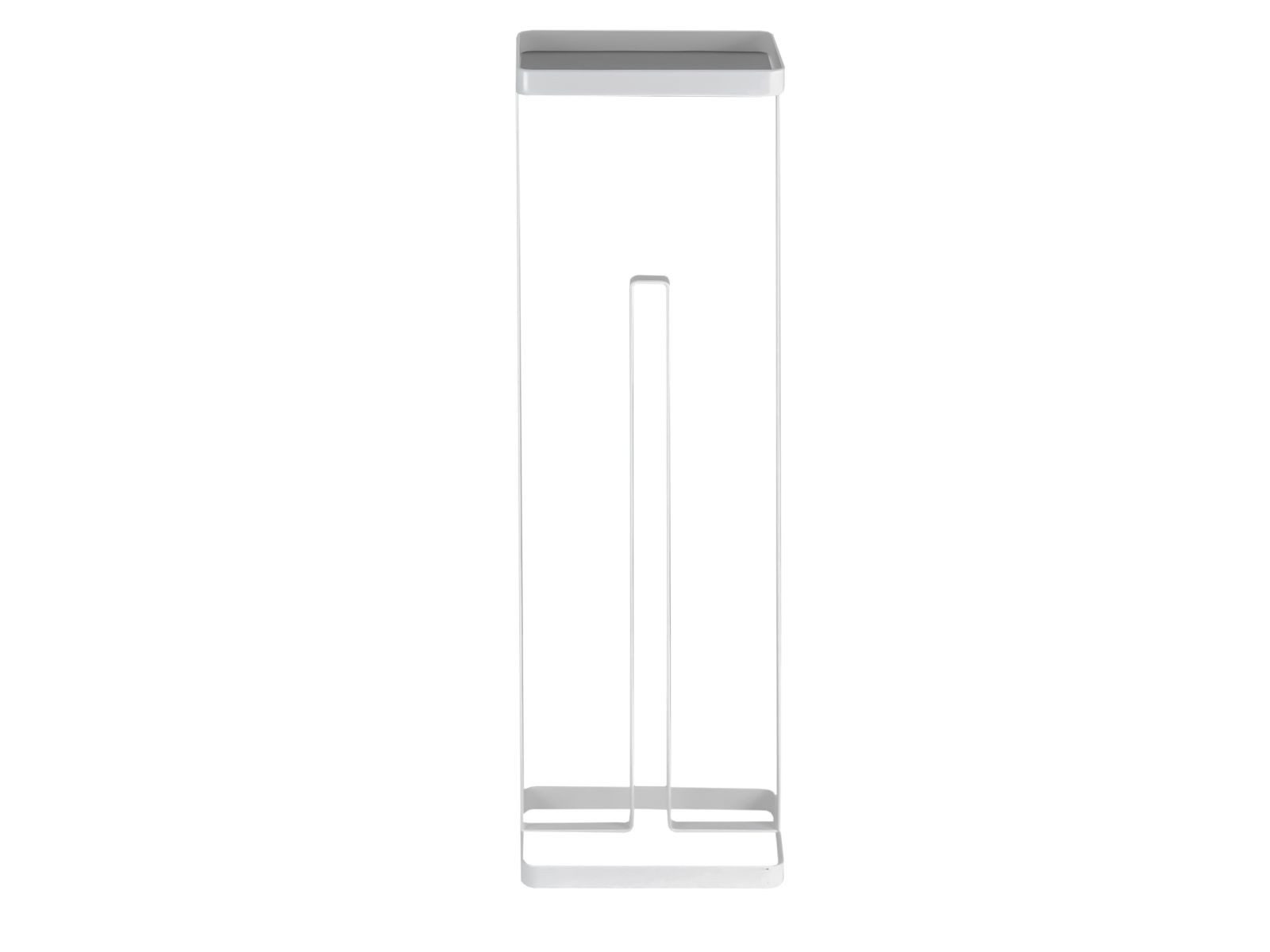 Yamazaki Toiletten-Ersatzrollenhalter Tower Toilettenpapierständer Toilettenpapierhalter mit Ablage, Ablagefläche für Handy, Uhr, Schlüssel, freistehend, Metallgestell