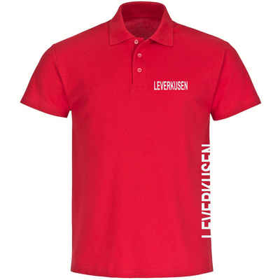 multifanshop Poloshirt Leverkusen - Brust & Seite - Polo