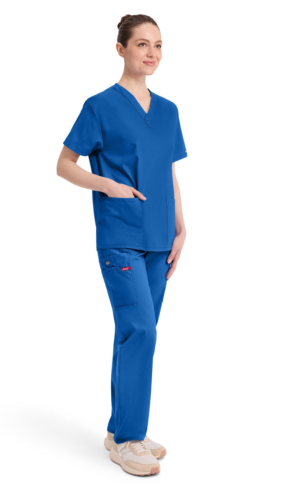Dickies Funktionsbluse Unisex EDS Schlupfhemd V-Neck, Every Day Scrubs Kasack mit 2 aufgesetzten Taschen – Bild 2 von 5