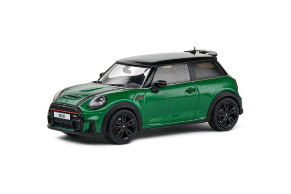 Solido Modellauto Mini John Cooper Works 2023 grün metallic, Maßstab 1:43