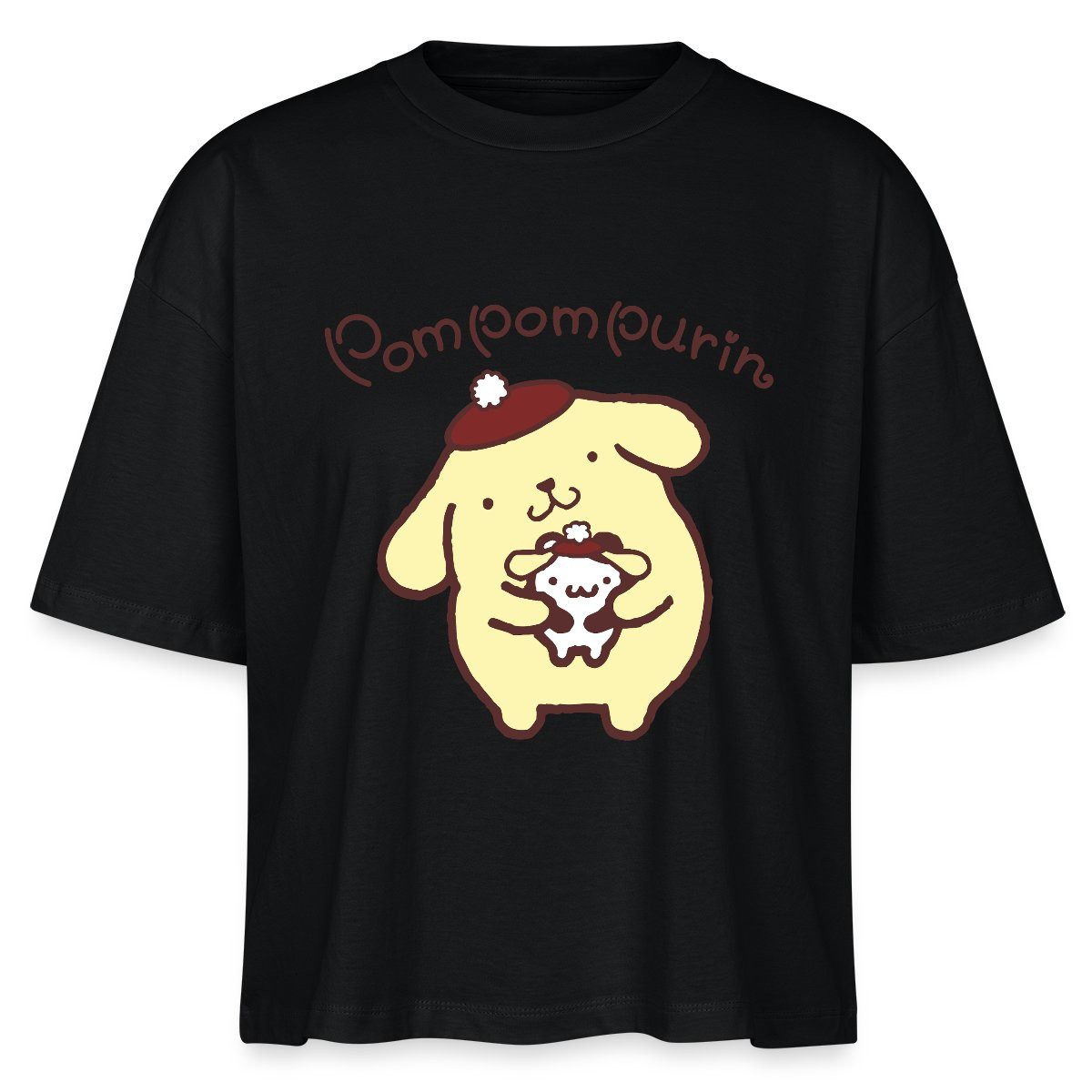 T-Shirt Pompompurin & Muffin Verkleidet Boxy Shirt Damen