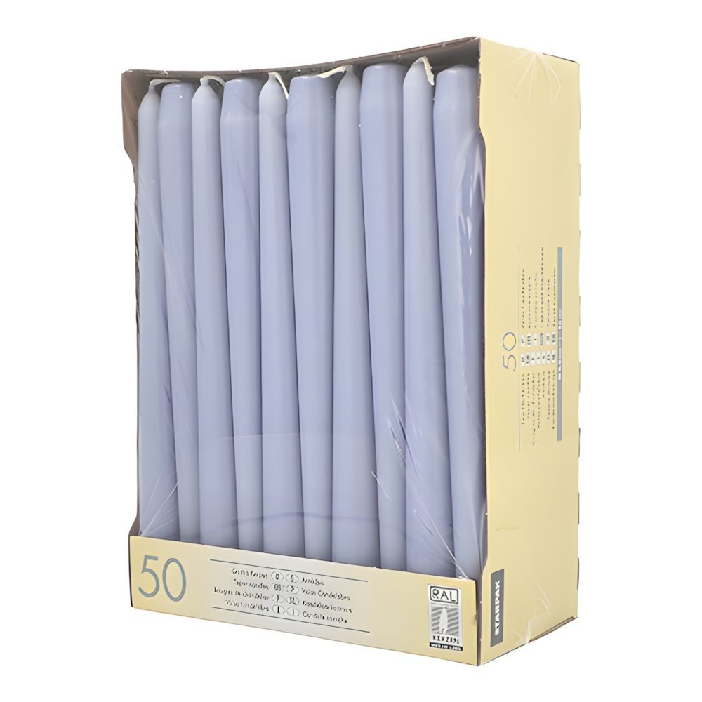 PAPSTAR Spitzkerze Leuchterkerzen Ø 2,2 cm, 25 cm flieder 50 Stk