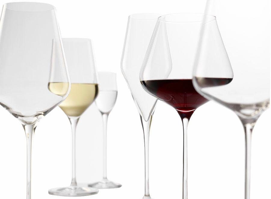 Stölzle Gläser-Set QUATROPHIL, 6-tlg., Kristallglas, außergewöhliche Formgebung, 6-teilig