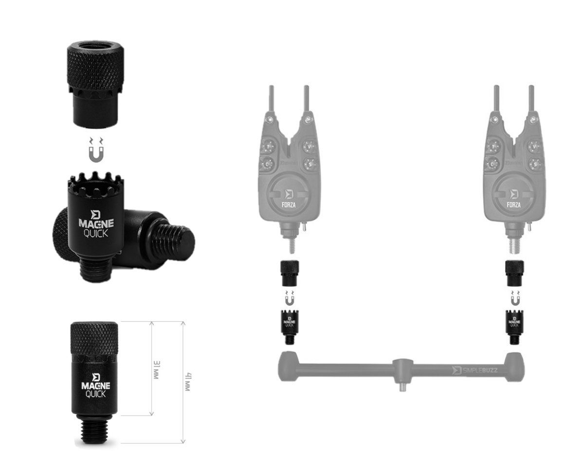Bissanzeiger 2er Set Schnellkupplung Delphin MagneQUICK Indikator Adapter