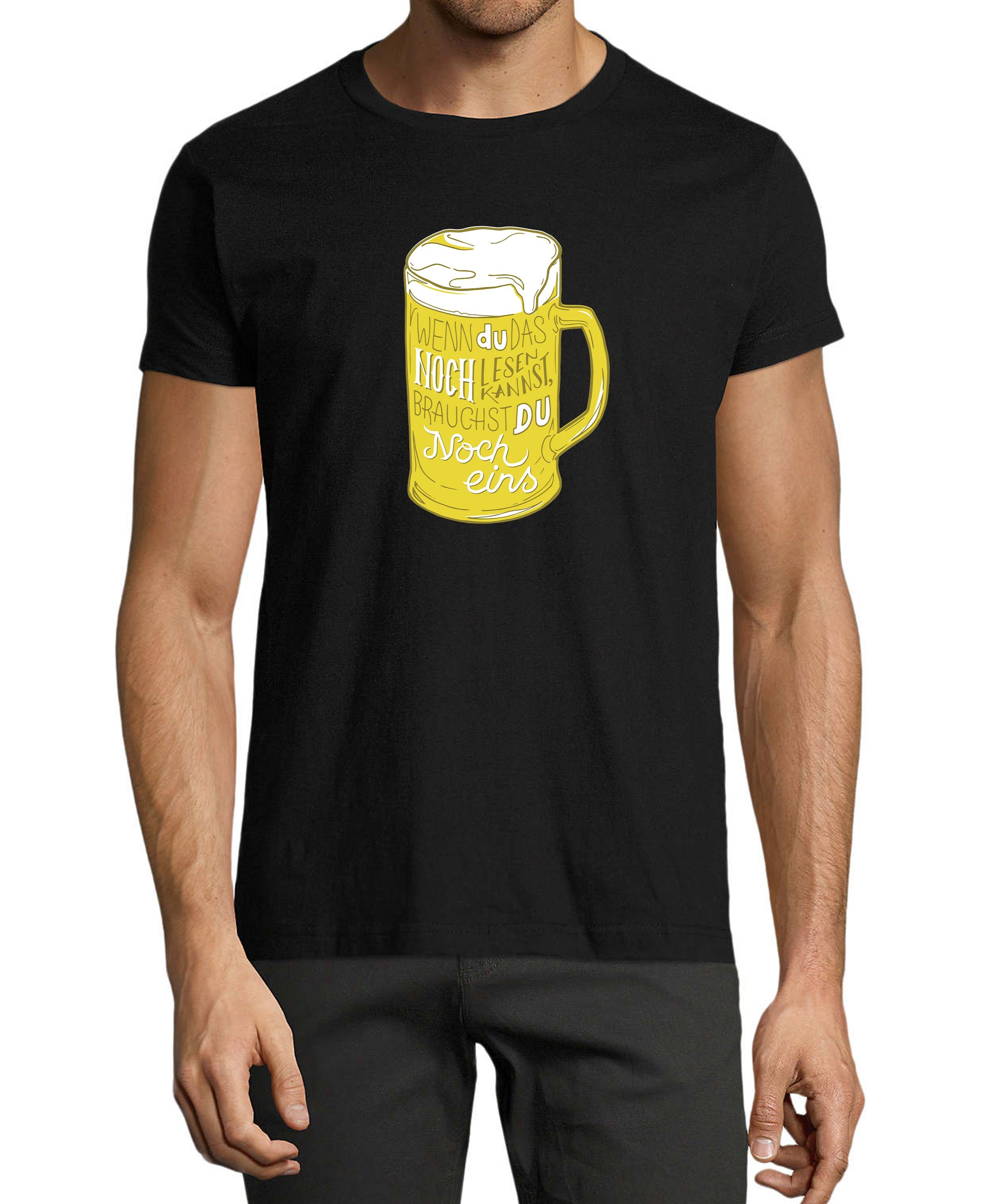 MyDesign24 T-Shirt Herren Fun Print Shirt - Oktoberfest Trinkshirt mit witzigem Spruch Baumwollshirt mit Aufdruck Regular Fit, i310 schwarz