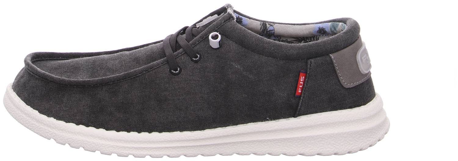 Fusion Jack Blk Washed Canvas Slipper