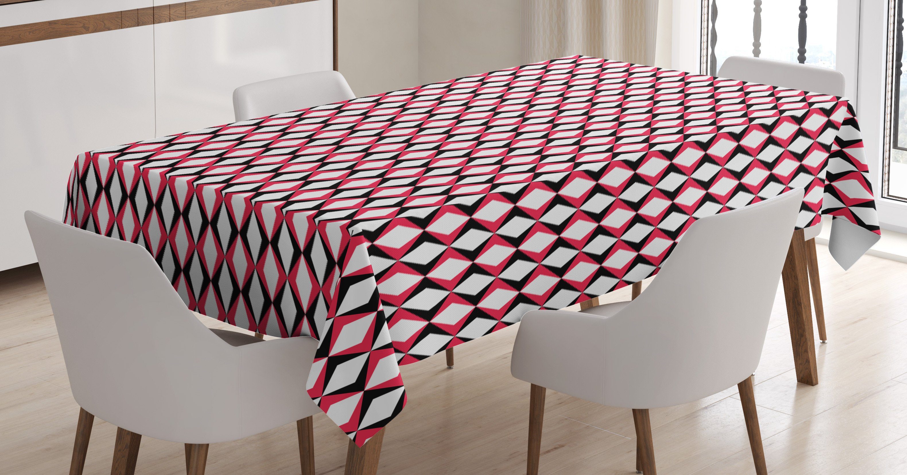 Abakuhaus Tischdecke Farbfest Waschbar Für den Außen Bereich geeignet Klare Farben, Geometrisch Abstrakt Triangles