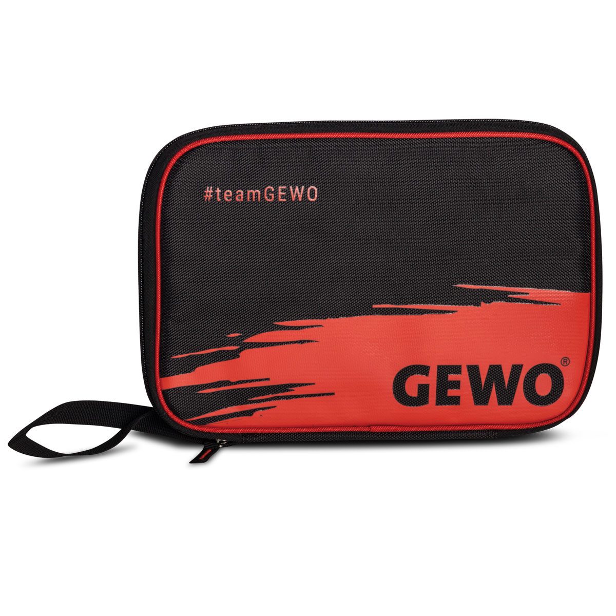Gewo Schlägerhülle Wave Tischtennisschlägerhülle, schwarz/rot, Tischtennisschläger Hülle